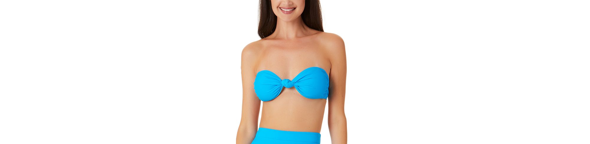 Juniors' Knotted Bandeau Bikini Premium Top