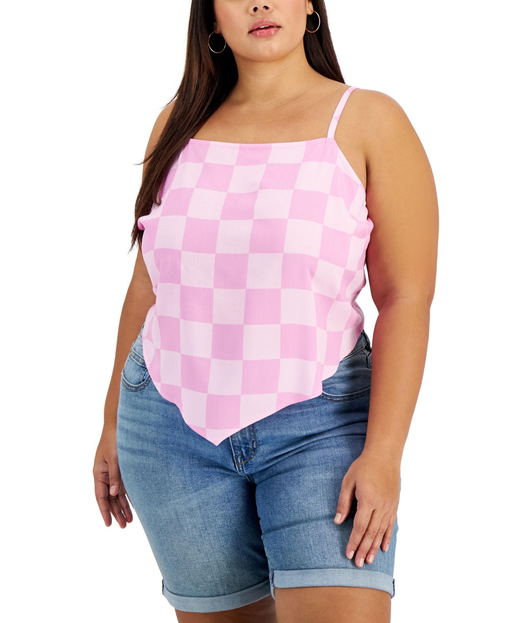 Modern Plus Size Printed Bandana Premium Top