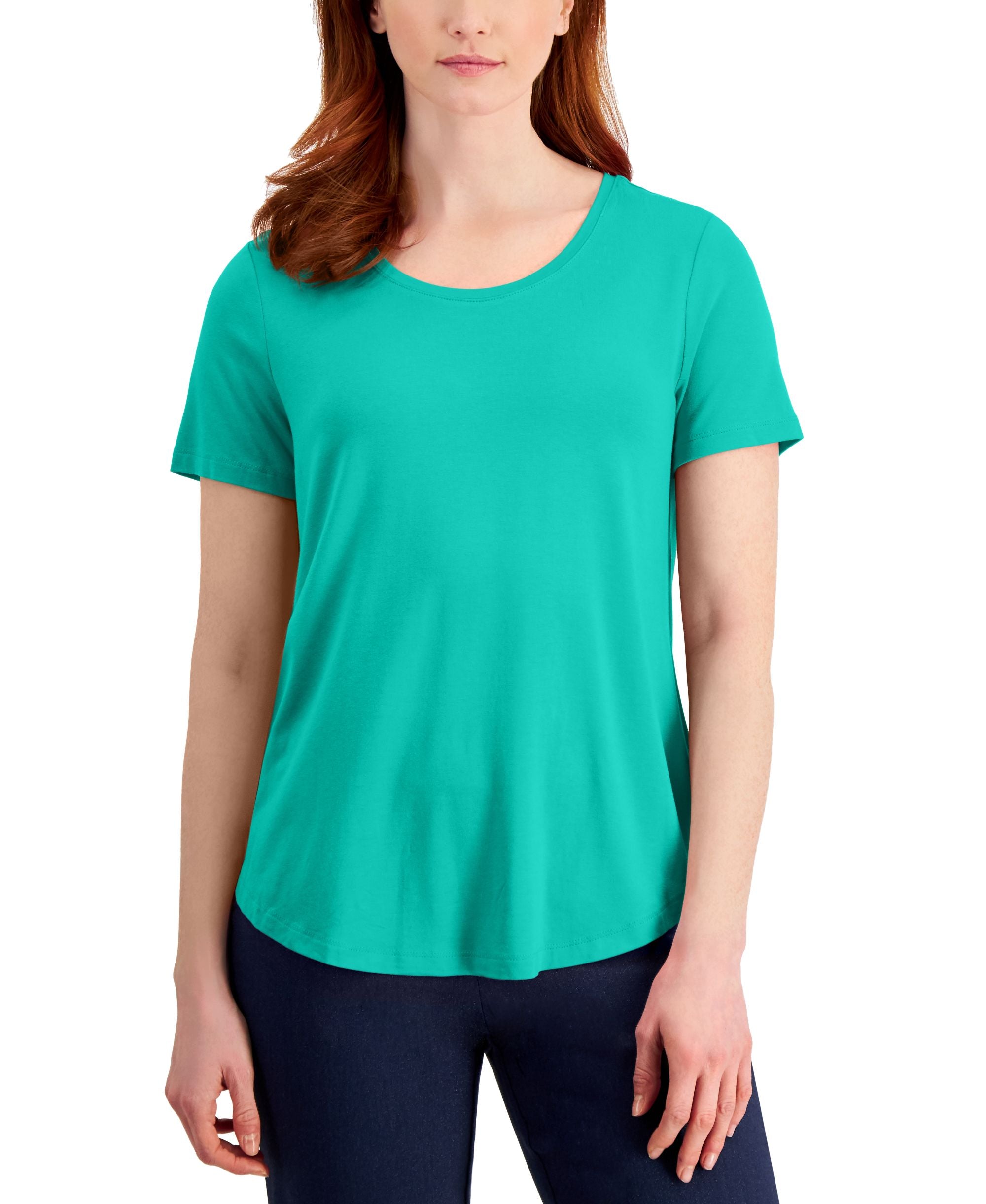 Women's Short-Sleeve Scoop-Neck T-Modern Shirt
