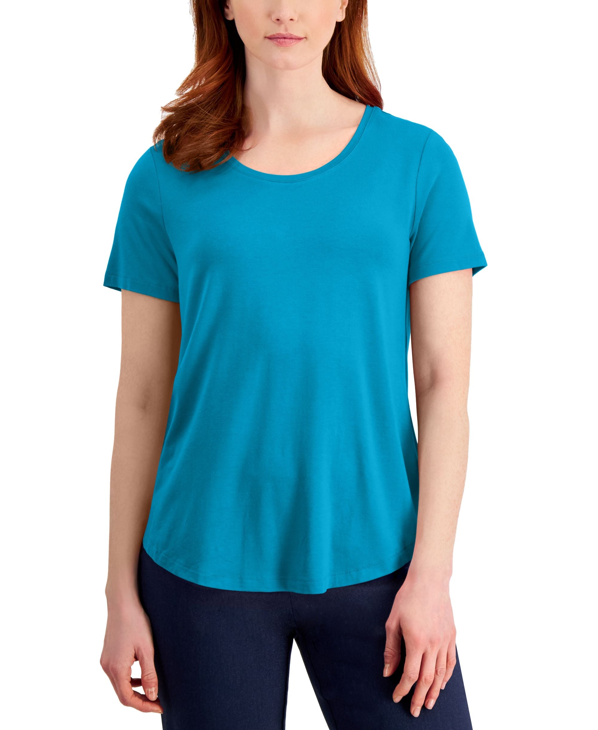 Women's Short-Sleeve Scoop-Neck T-Modern Shirt