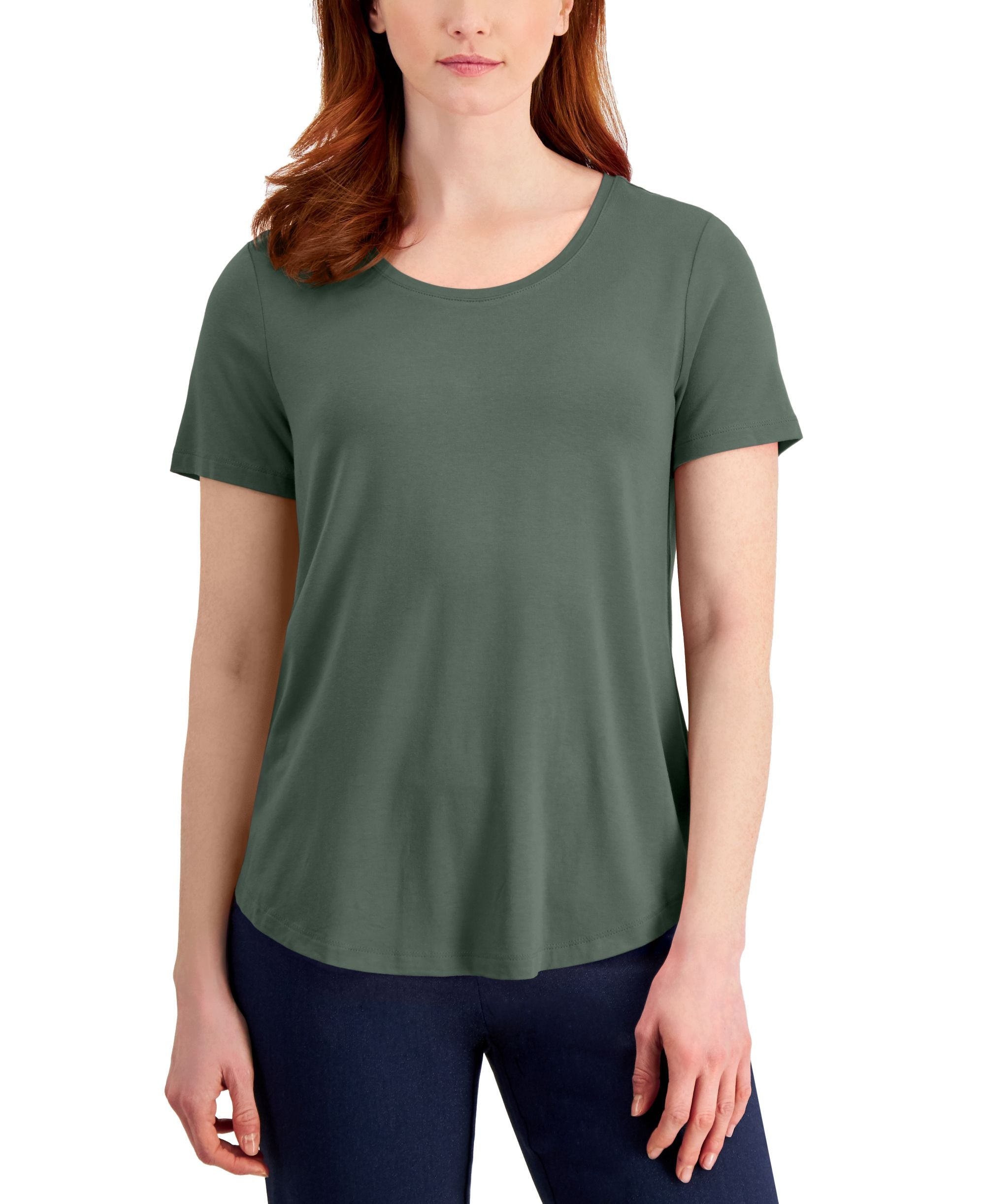 Women's Short-Sleeve Scoop-Neck T-Modern Shirt