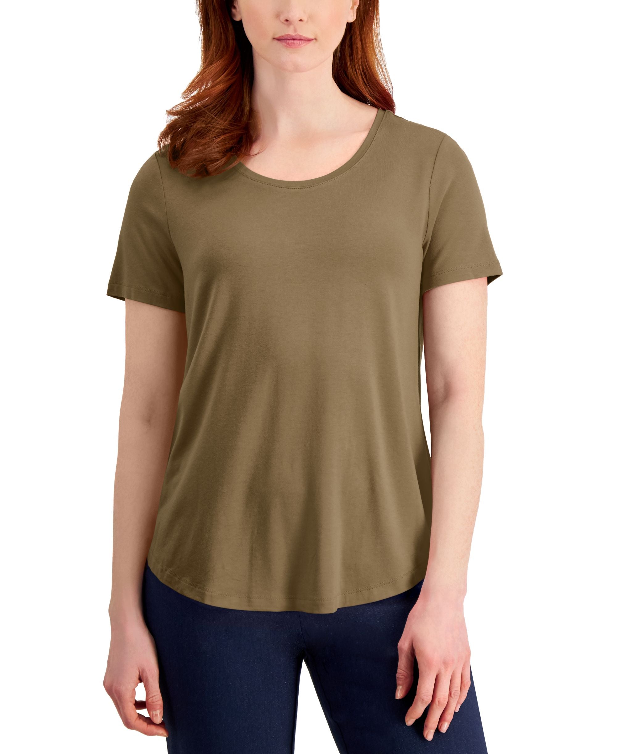 Women's Short-Sleeve Scoop-Neck T-Modern Shirt