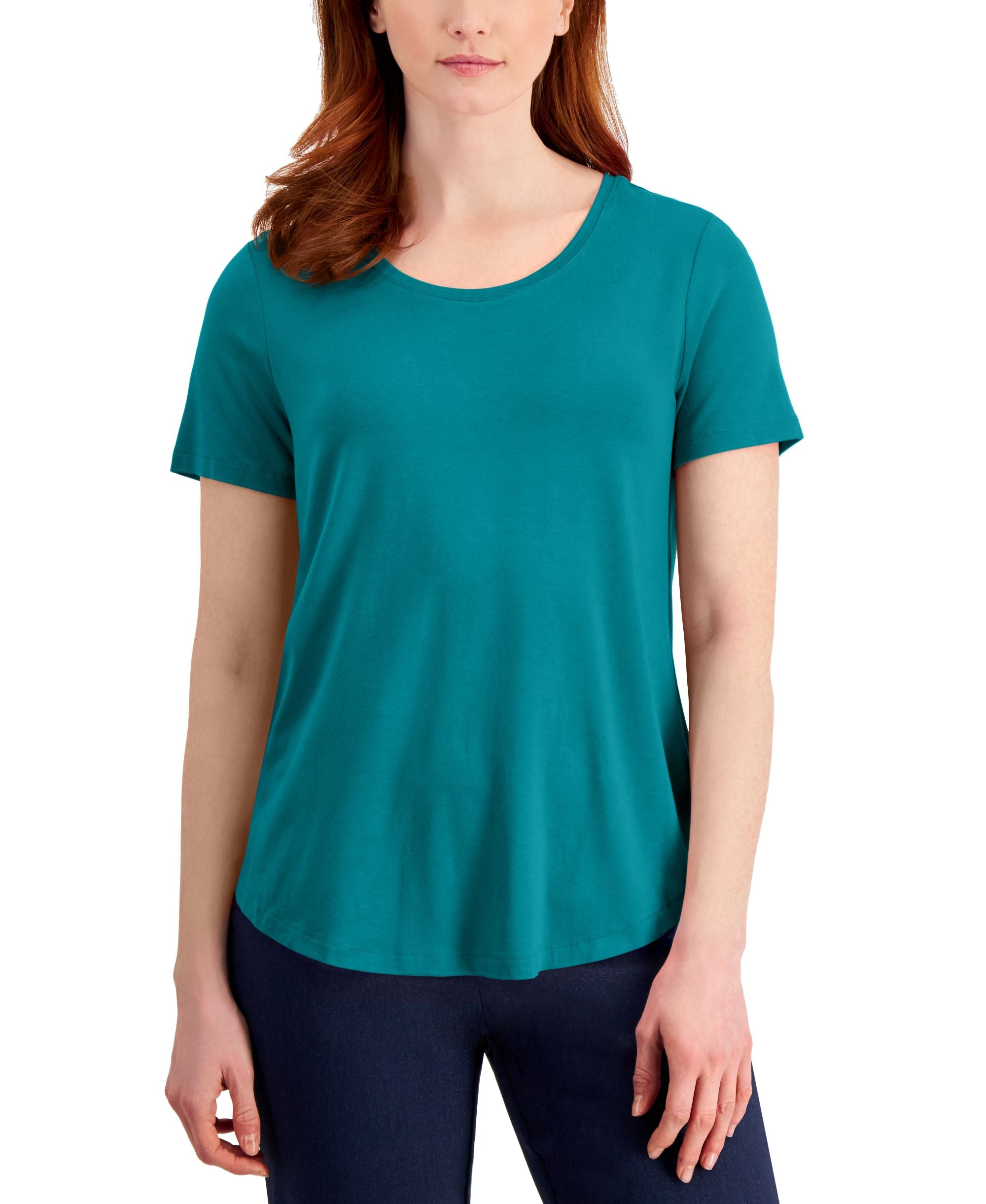 Women's Short-Sleeve Scoop-Neck T-Modern Shirt