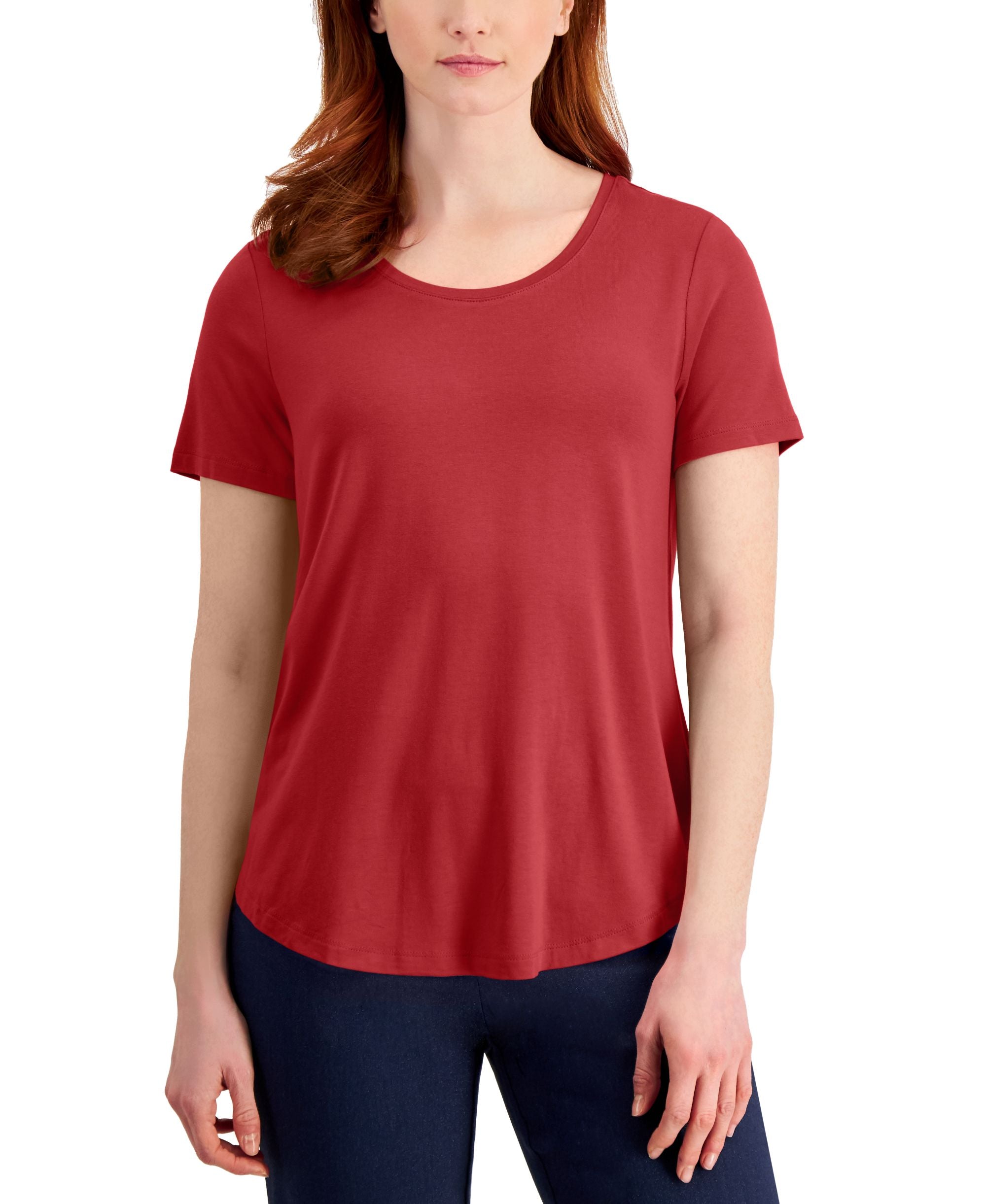 Women's Short-Sleeve Scoop-Neck T-Modern Shirt