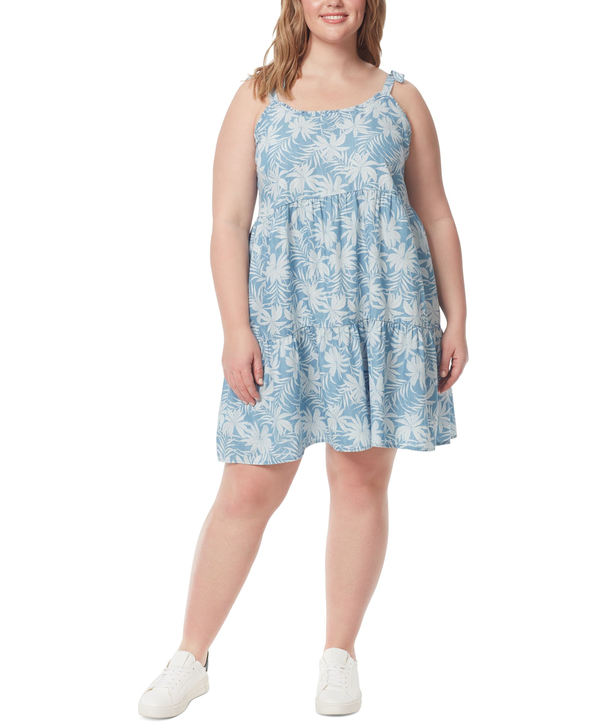 Jessica Simpson Modern Plus Tamaryn Tiered Flounce Dress