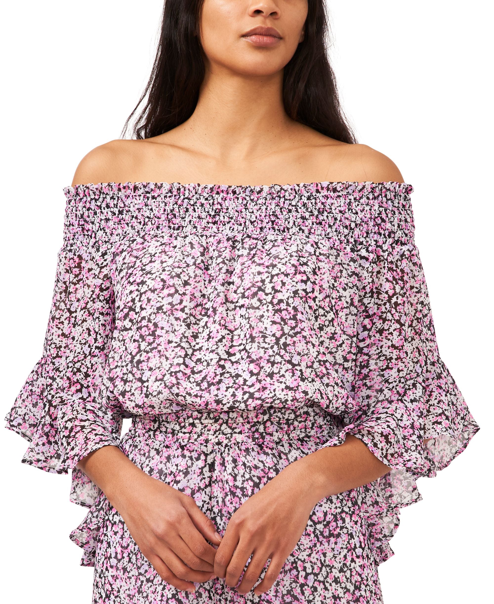Riley Rae Womens Ditsy Breeze Floral Premium Top