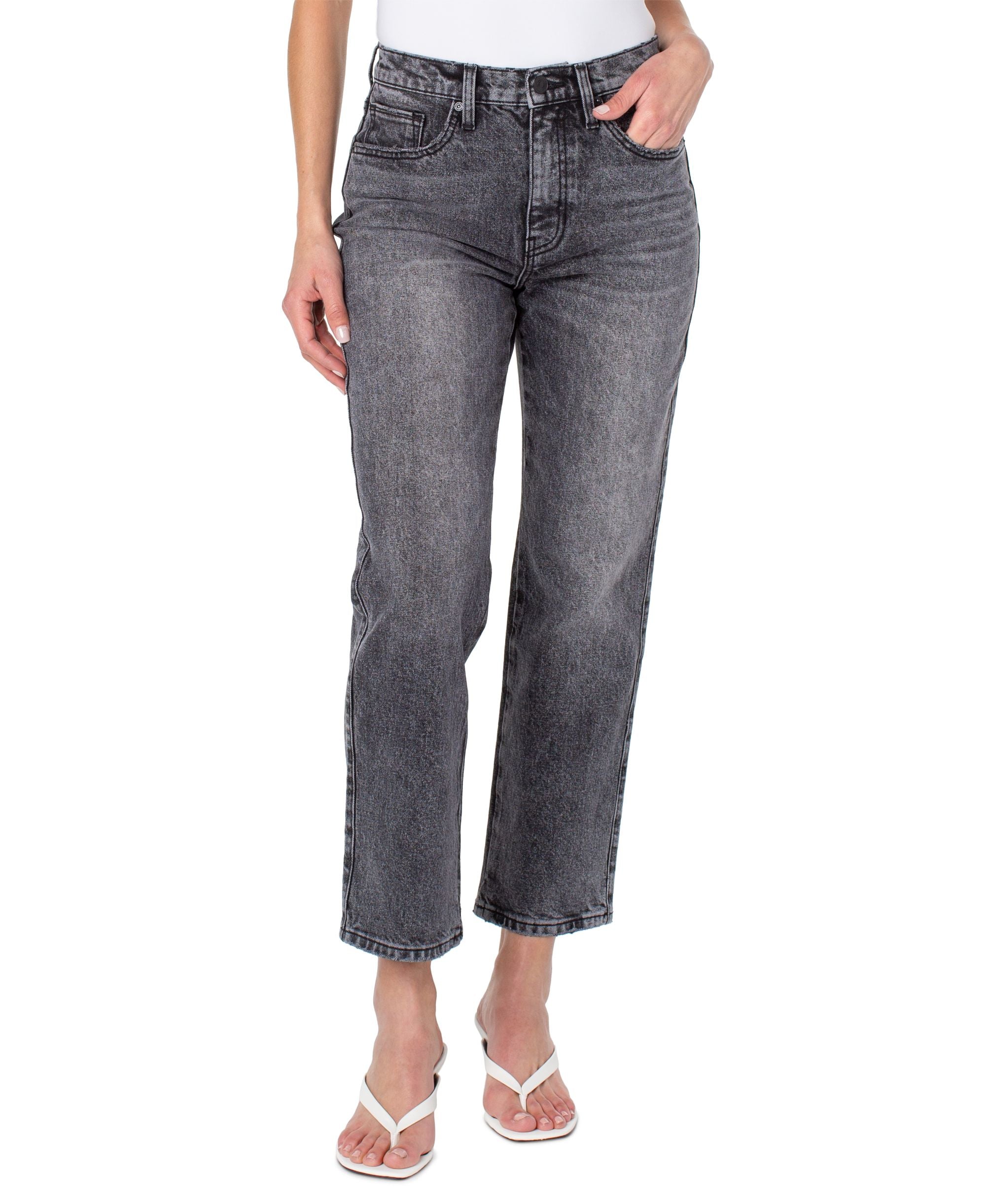 Earnest Sewn Straight-Cut Ankle Premium Jeans