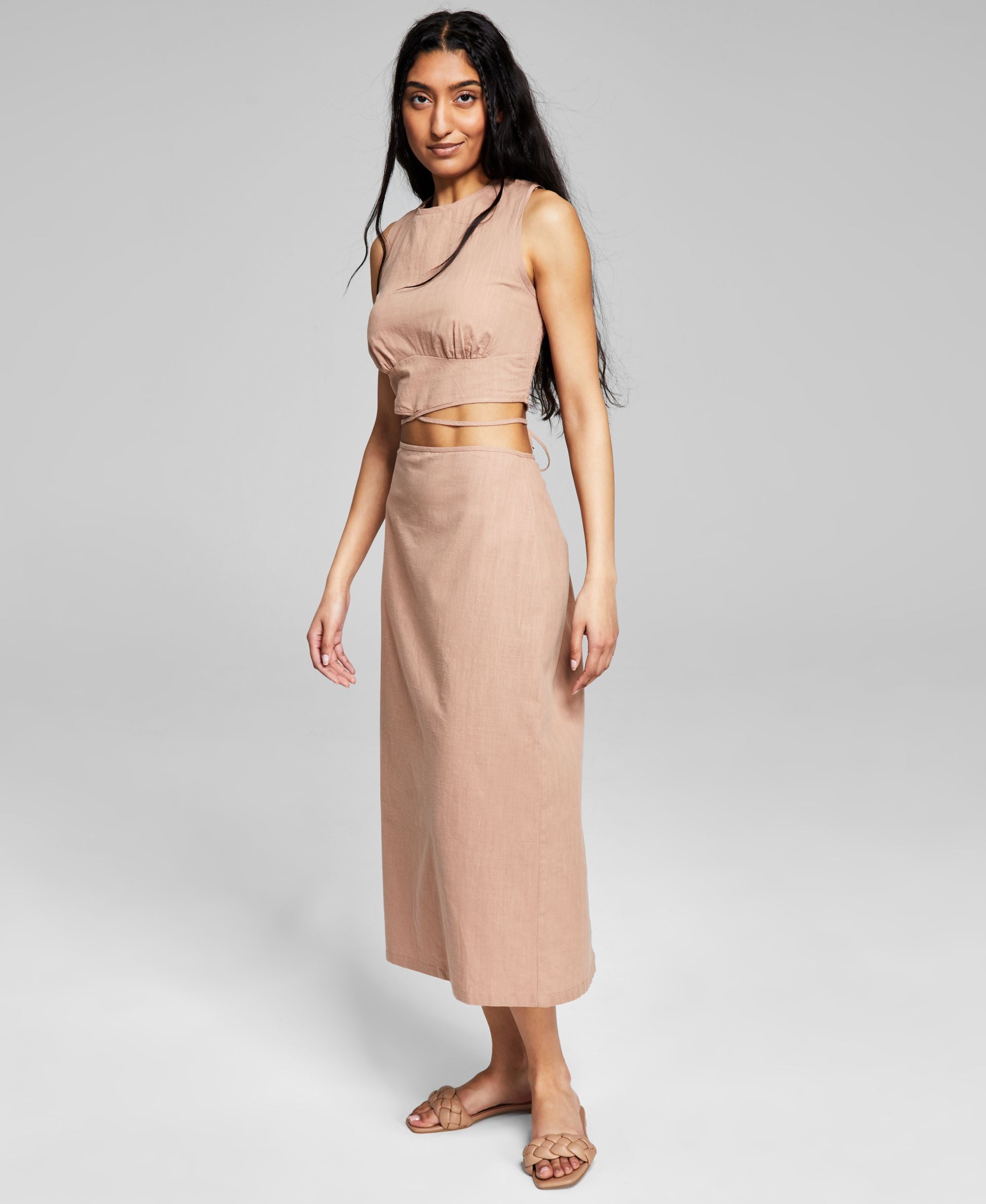 Now This Modern Plus Size Side Slit Midi Modern Skirt