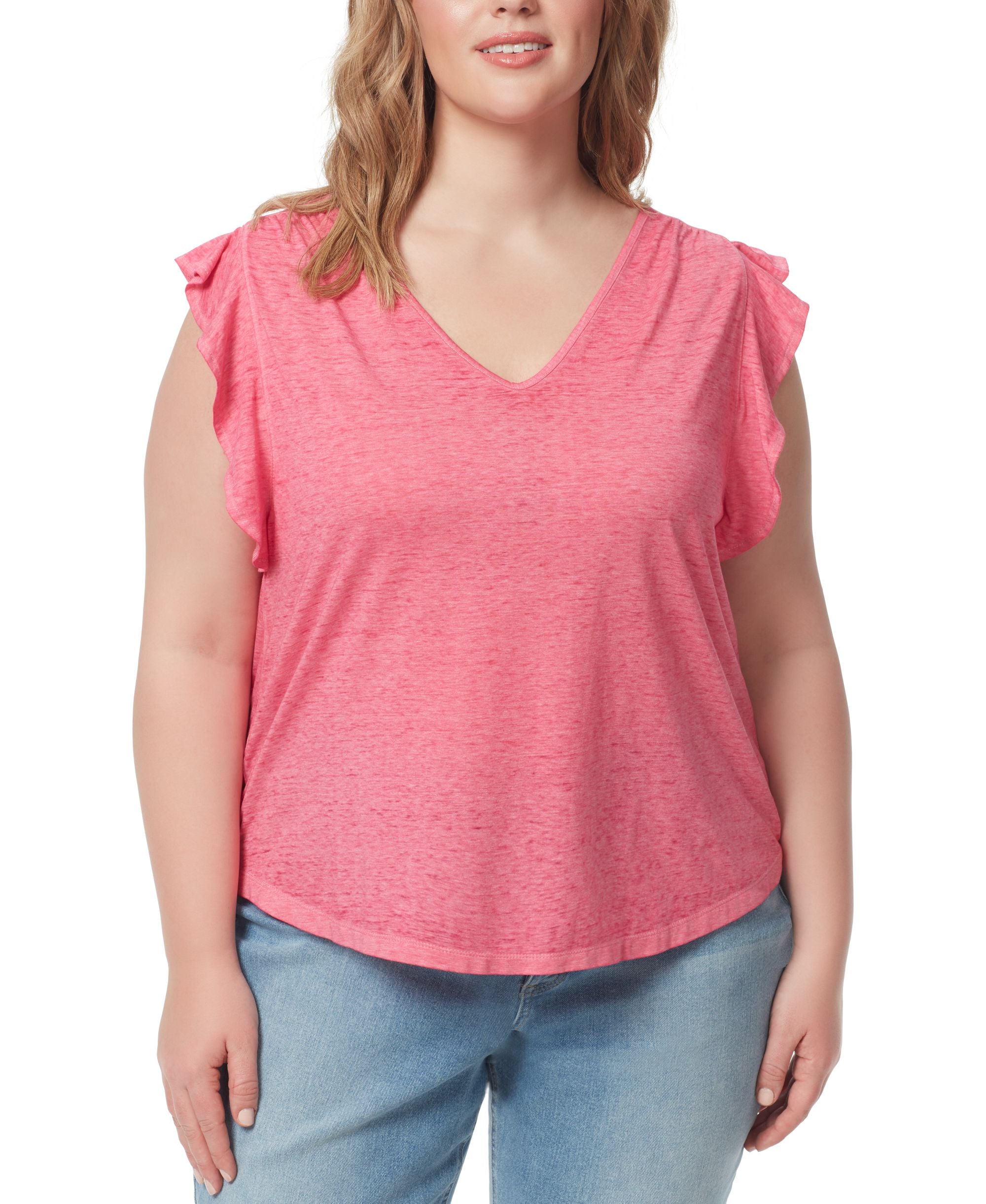 Jessica Simpson Modern Plus Size Odin Ruffle-Sleeve T-Modern Shirt