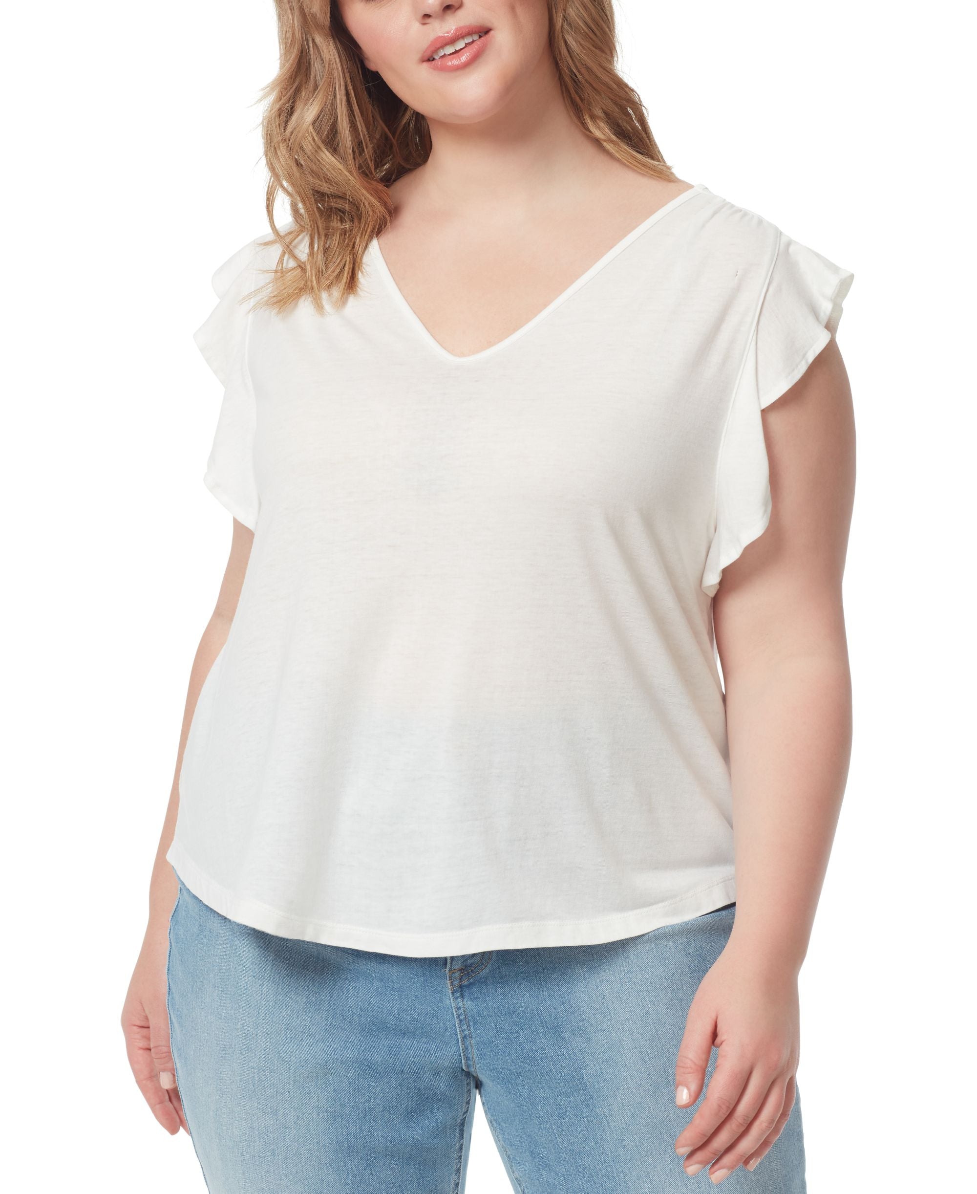 Jessica Simpson Modern Plus Size Odin Ruffle-Sleeve T-Modern Shirt