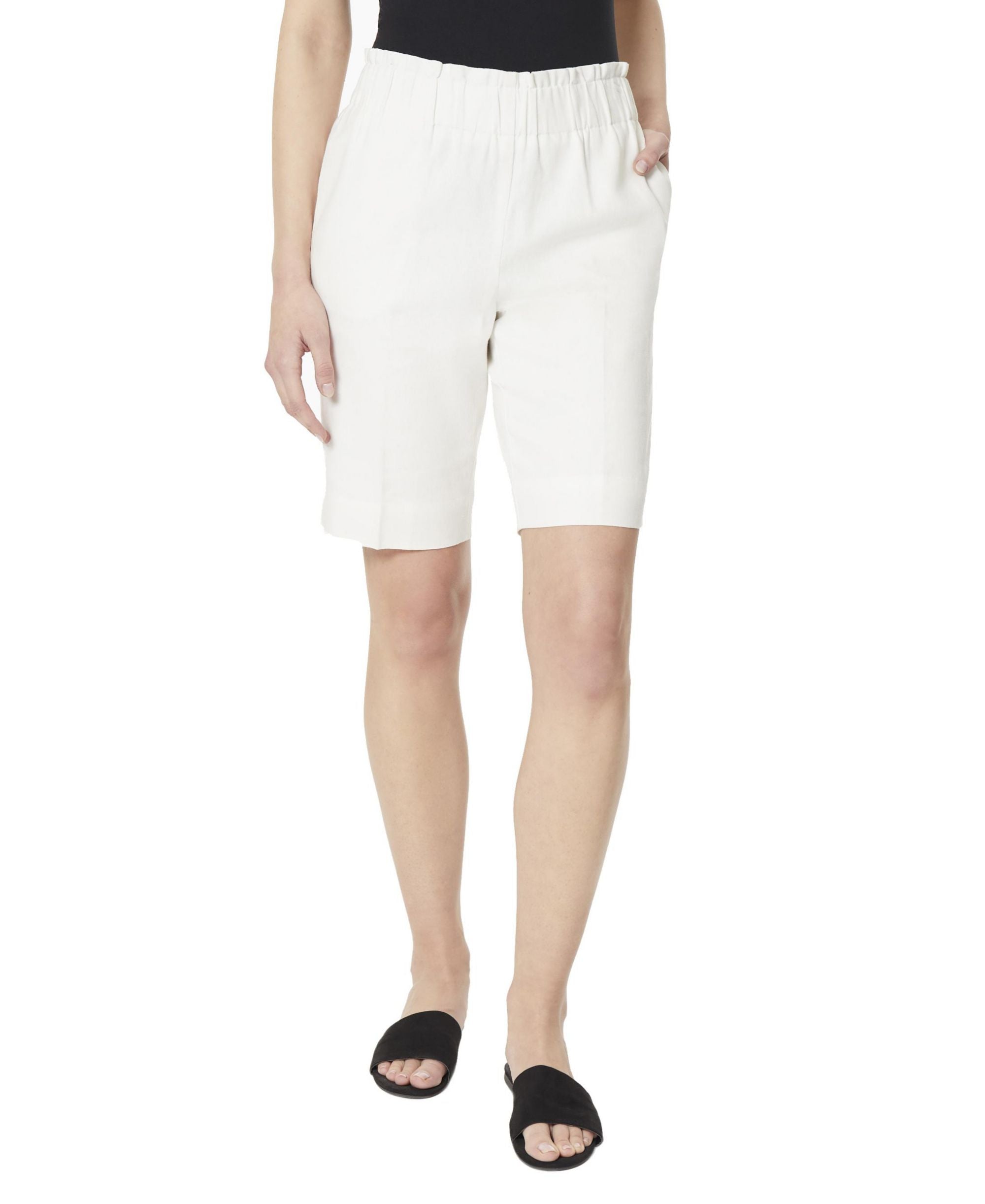 Womens Comfort-Waist Bermuda Signature Pants