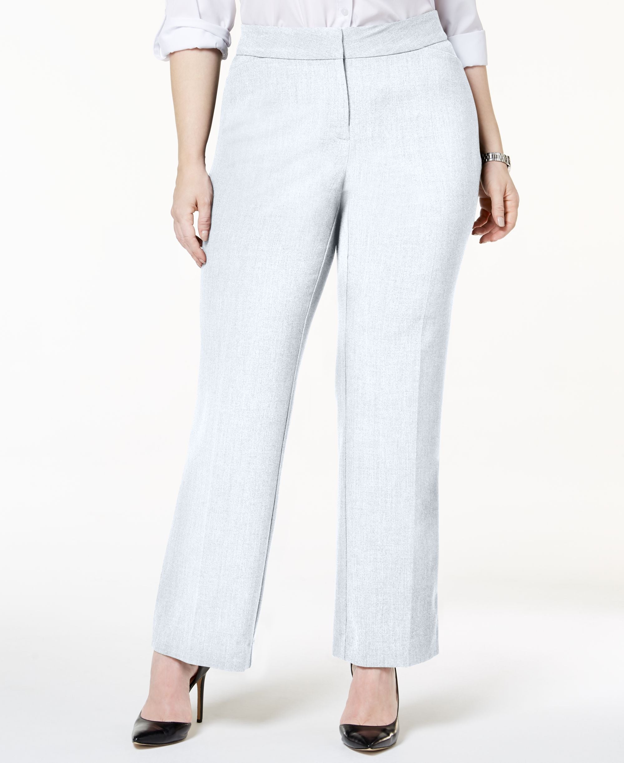 JM Collection Plus Size Curvy-Fit Straight-Leg Signature Pants