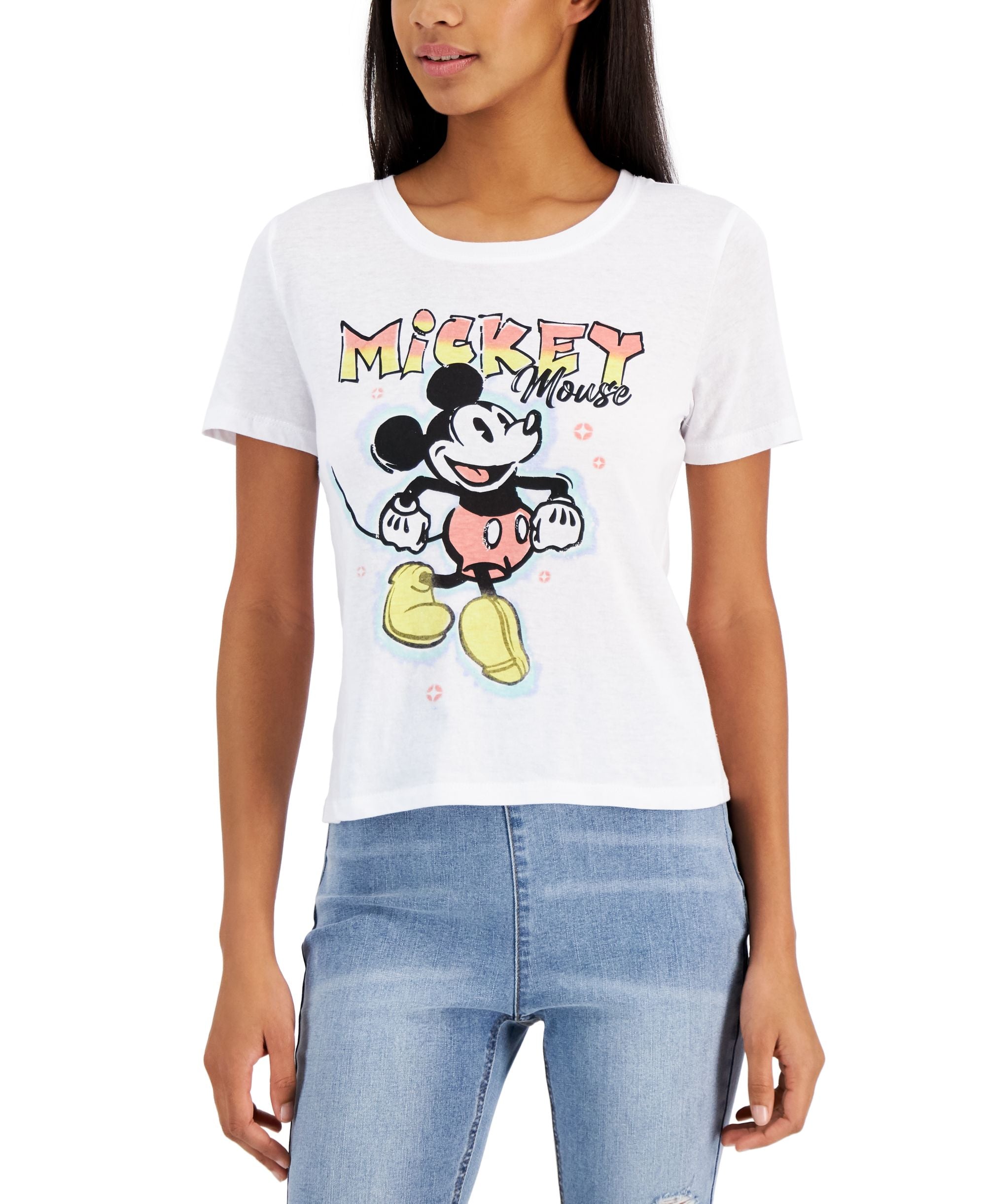Juniors' Mickey Mouse Graphic T-Modern Shirt