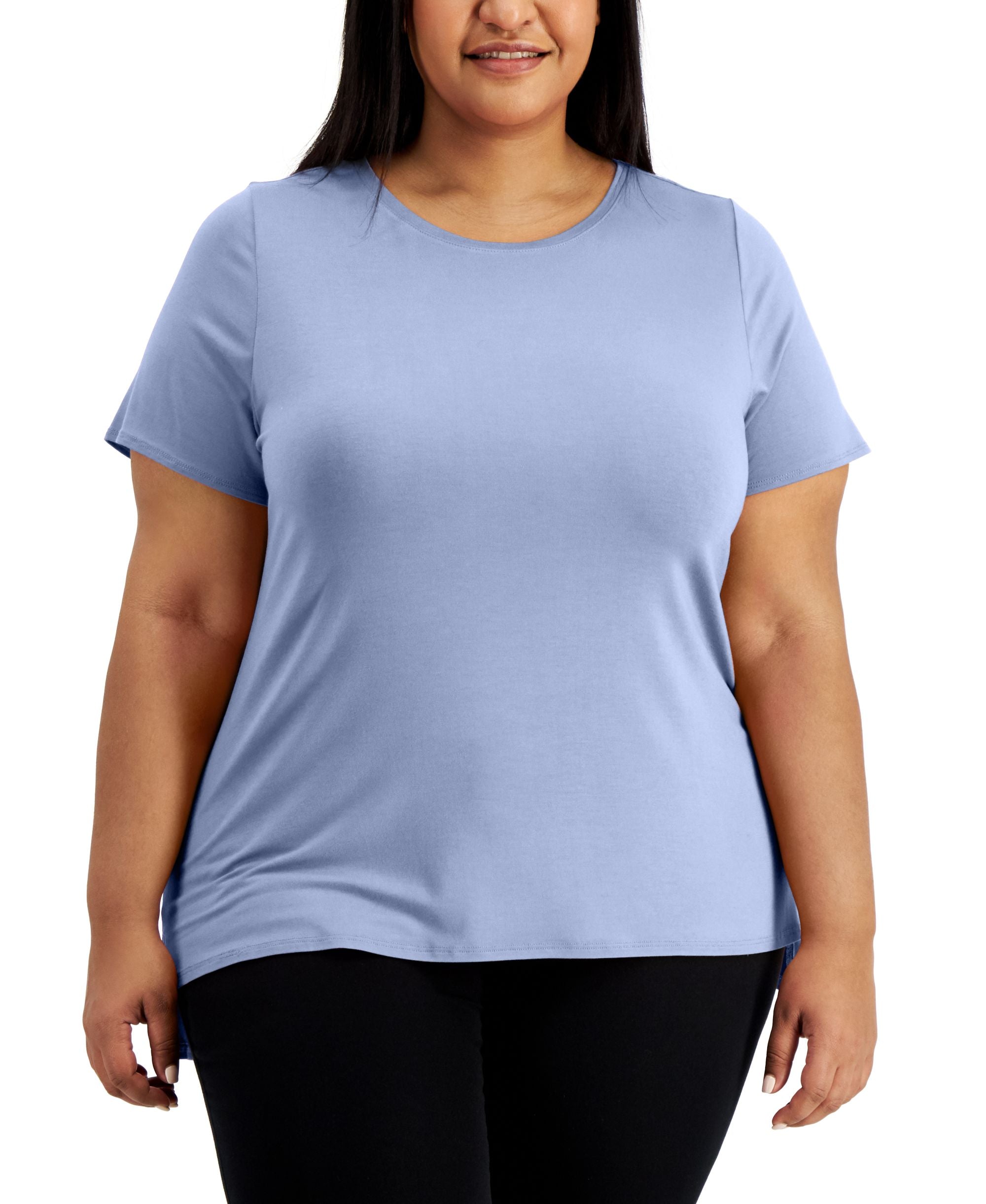 Alfani Plus Size Solid T-Modern Shirt
