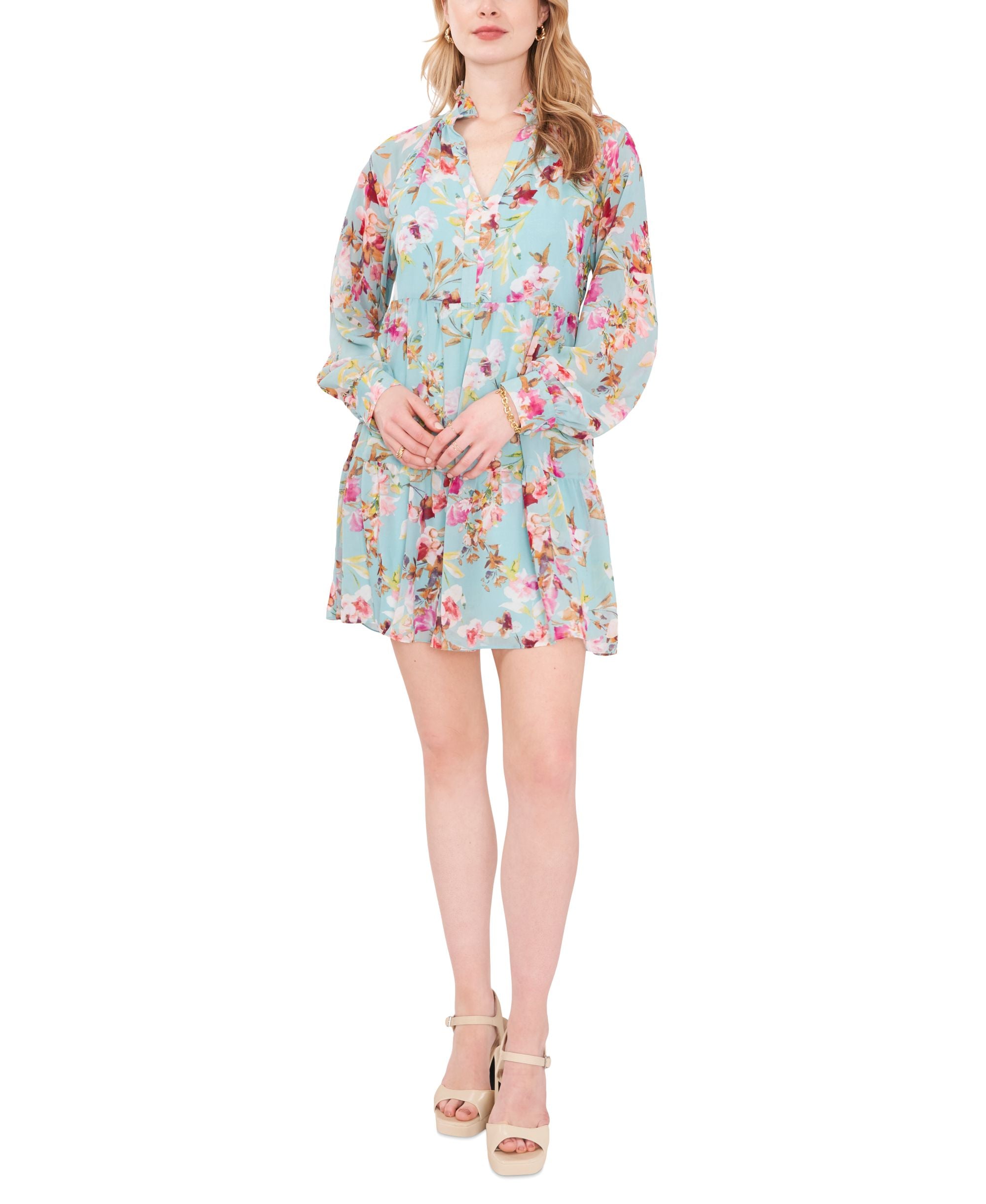 Sam Jess Baby Doll Tiered Flounce Dress