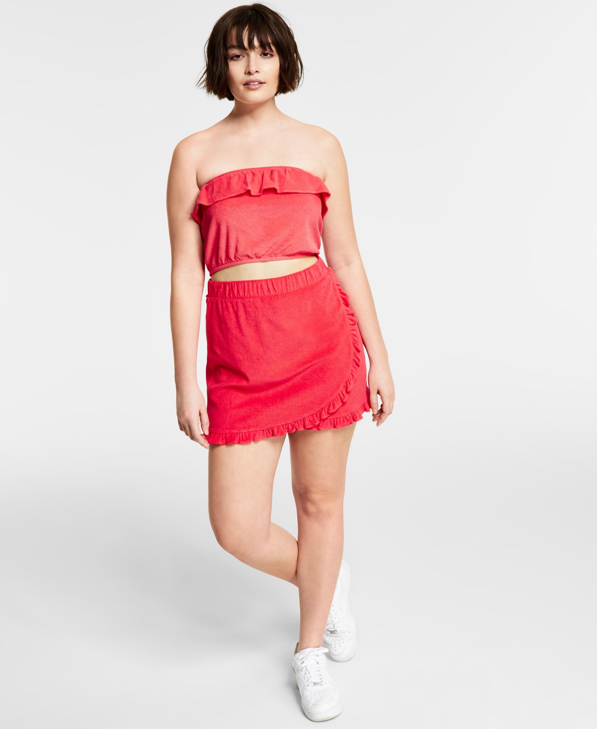 Bar III Womens Terry Cloth Modern Skirt