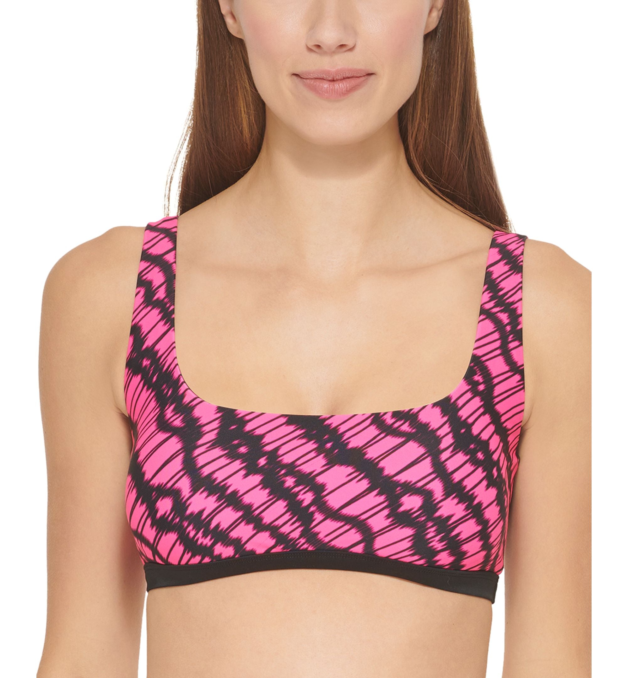 Women's Printed Square-Neck Bikini Premium Top