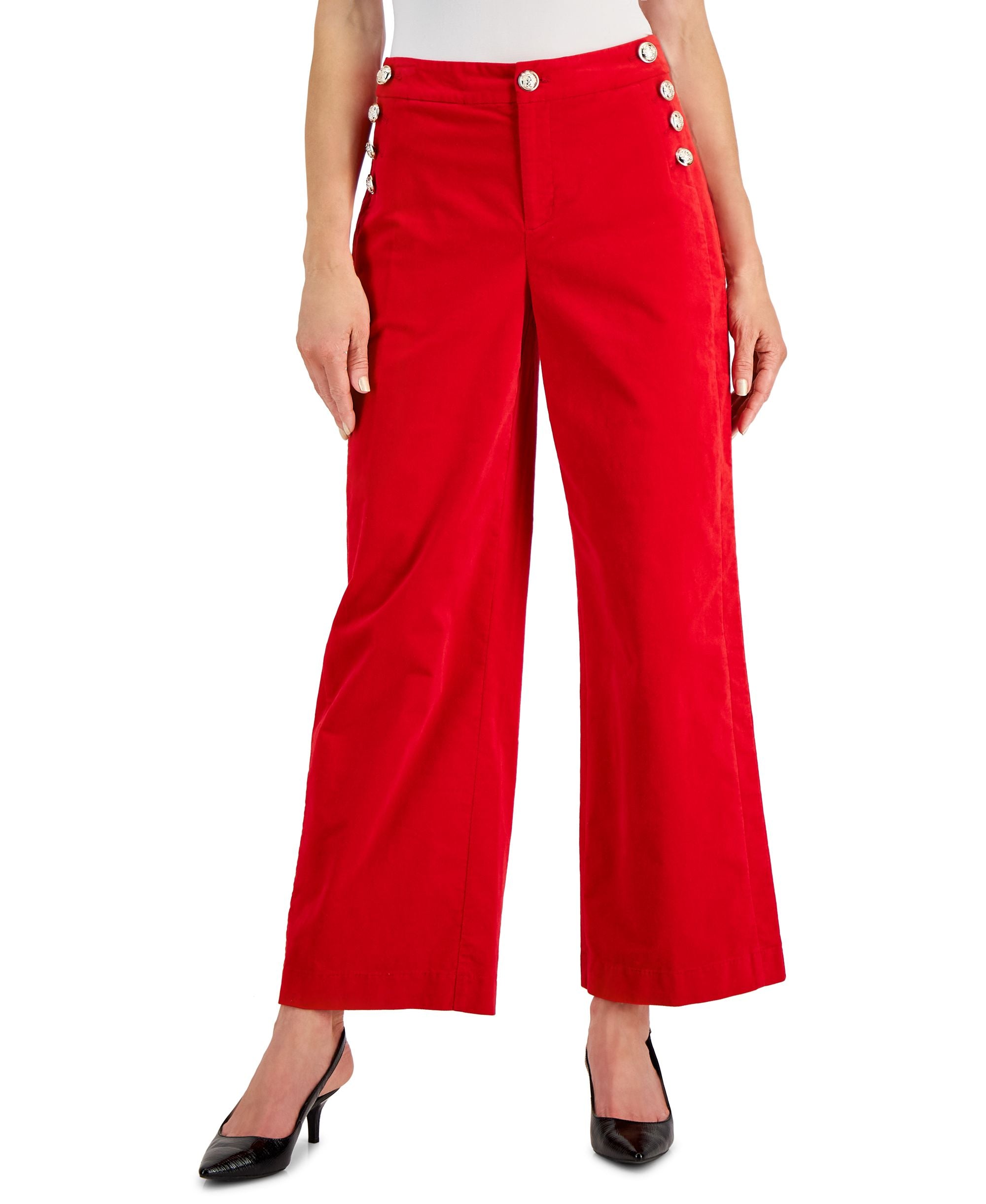 Charter Club Womens Velveteen Sailor Signature Pants