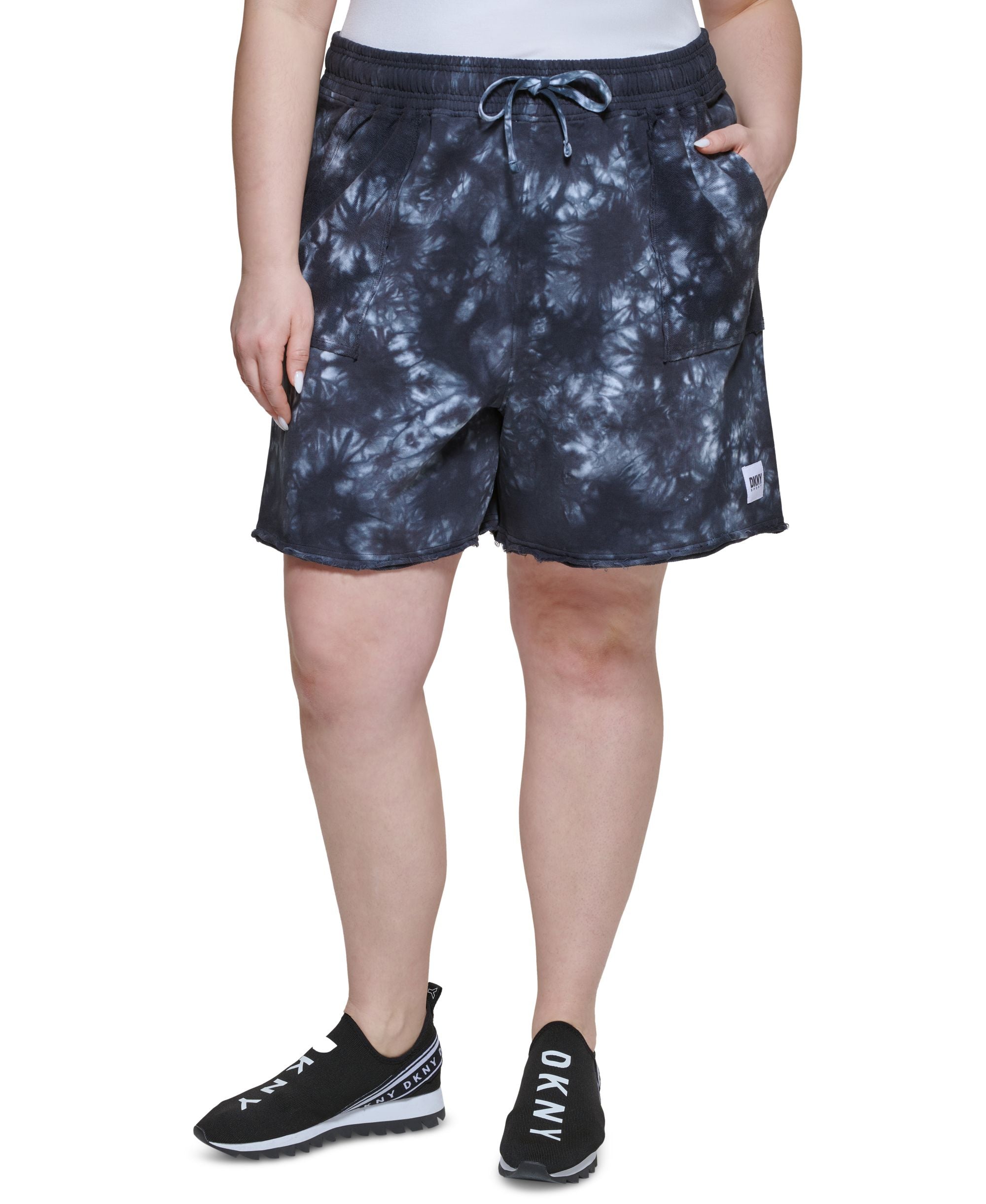 DKNY Plus Size Printed Premium Shorts