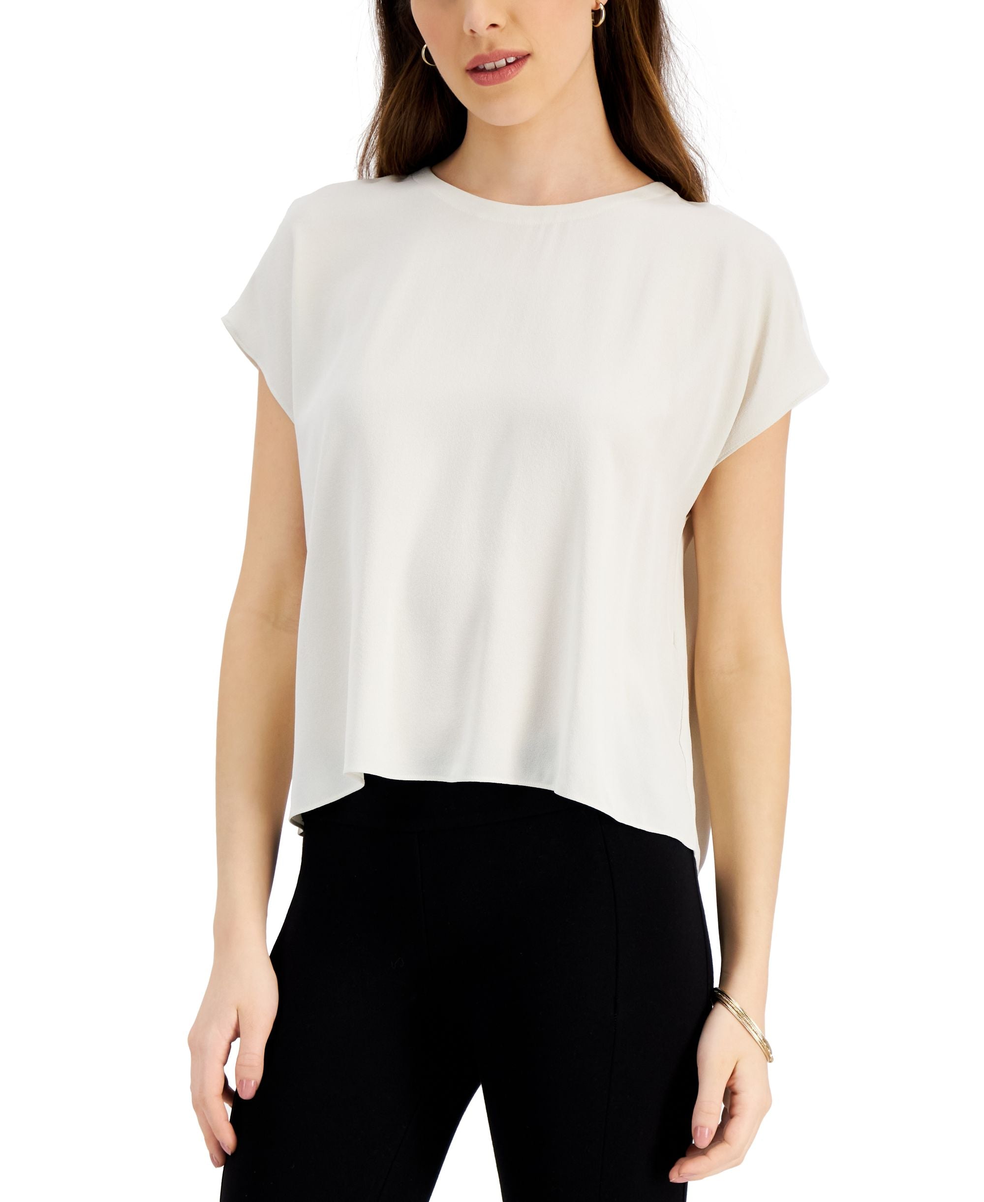 Eileen Fisher Womens Silk Premium Top