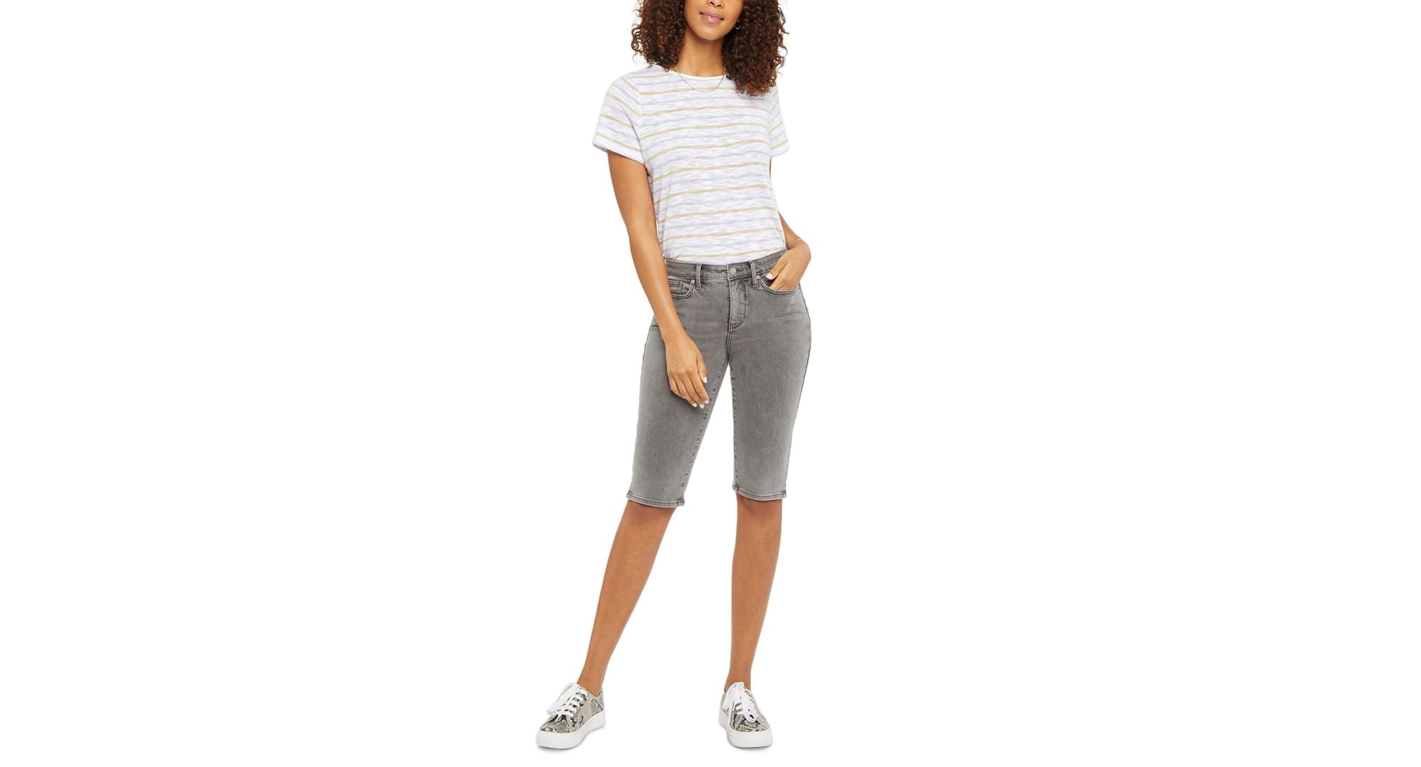 Nydj Side Hem Bike Capri-Length Premium Shorts
