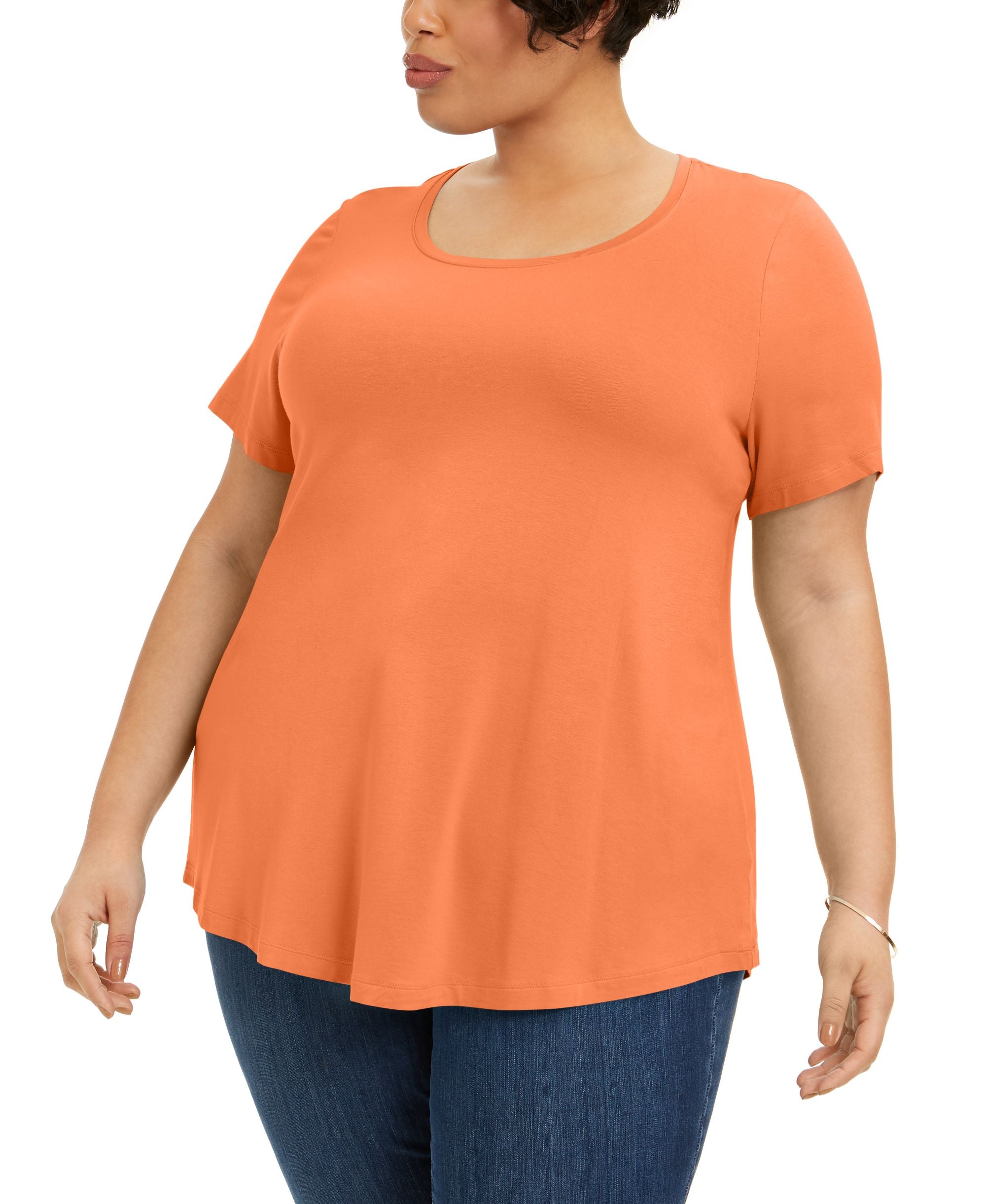 JM Collection Plus Size Short-Sleeve Premium Top