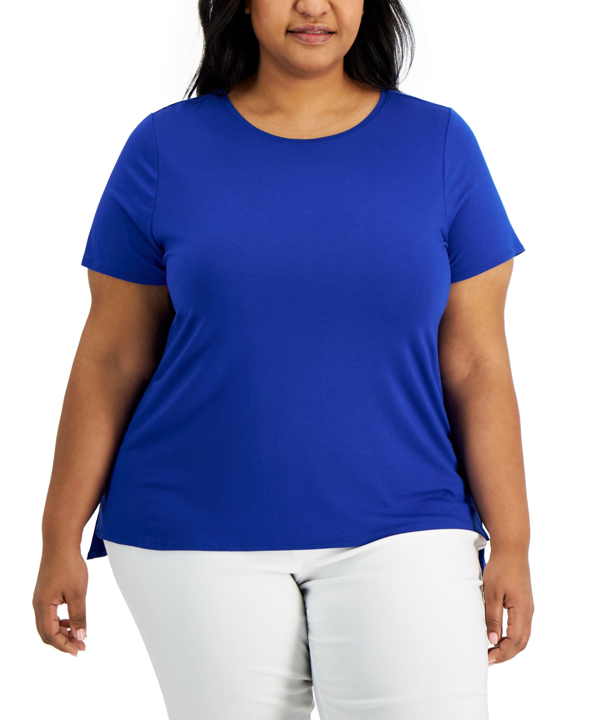 Alfani Plus Size Solid T-Modern Shirt