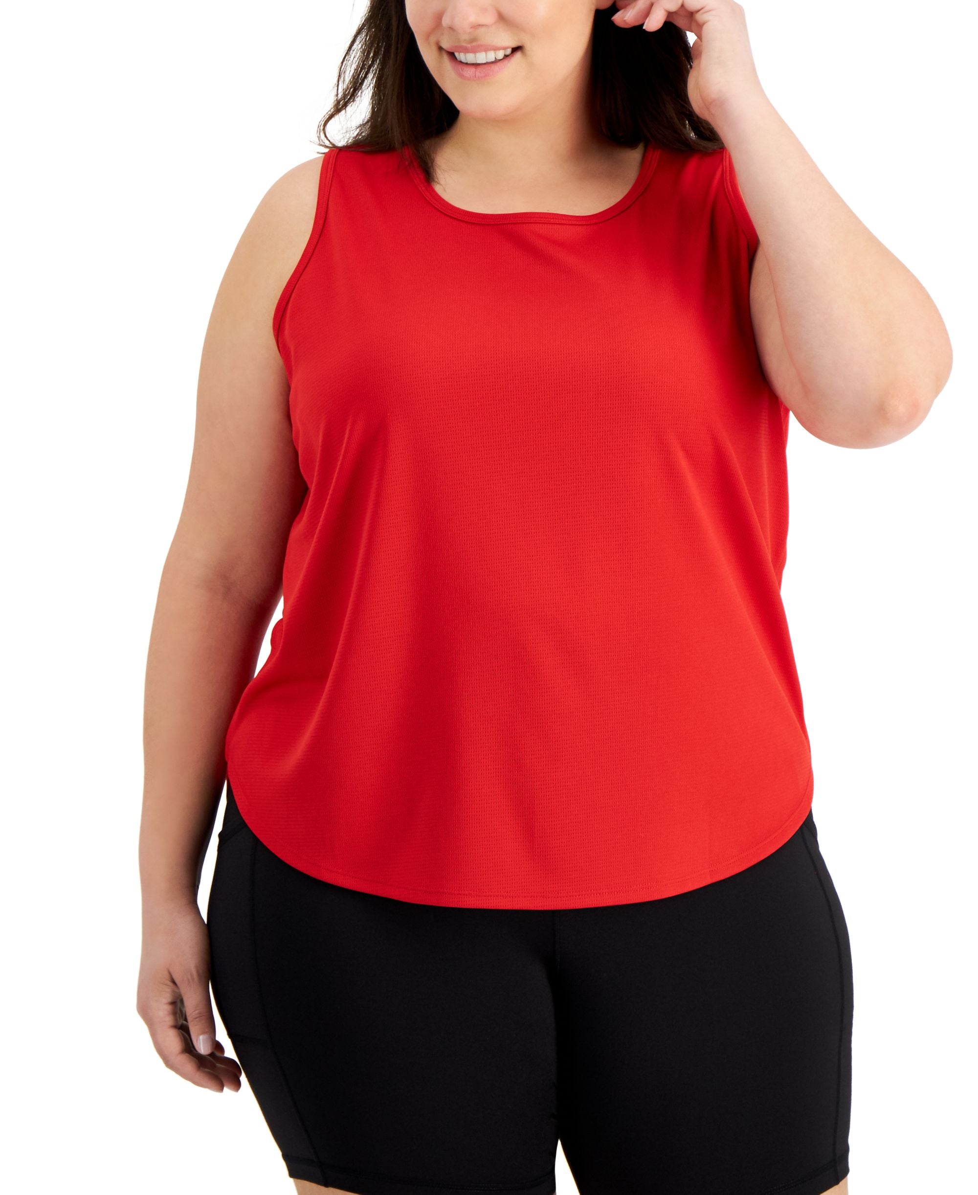 ID Ideology Plus Size Birdseye Mesh Tank Premium Top