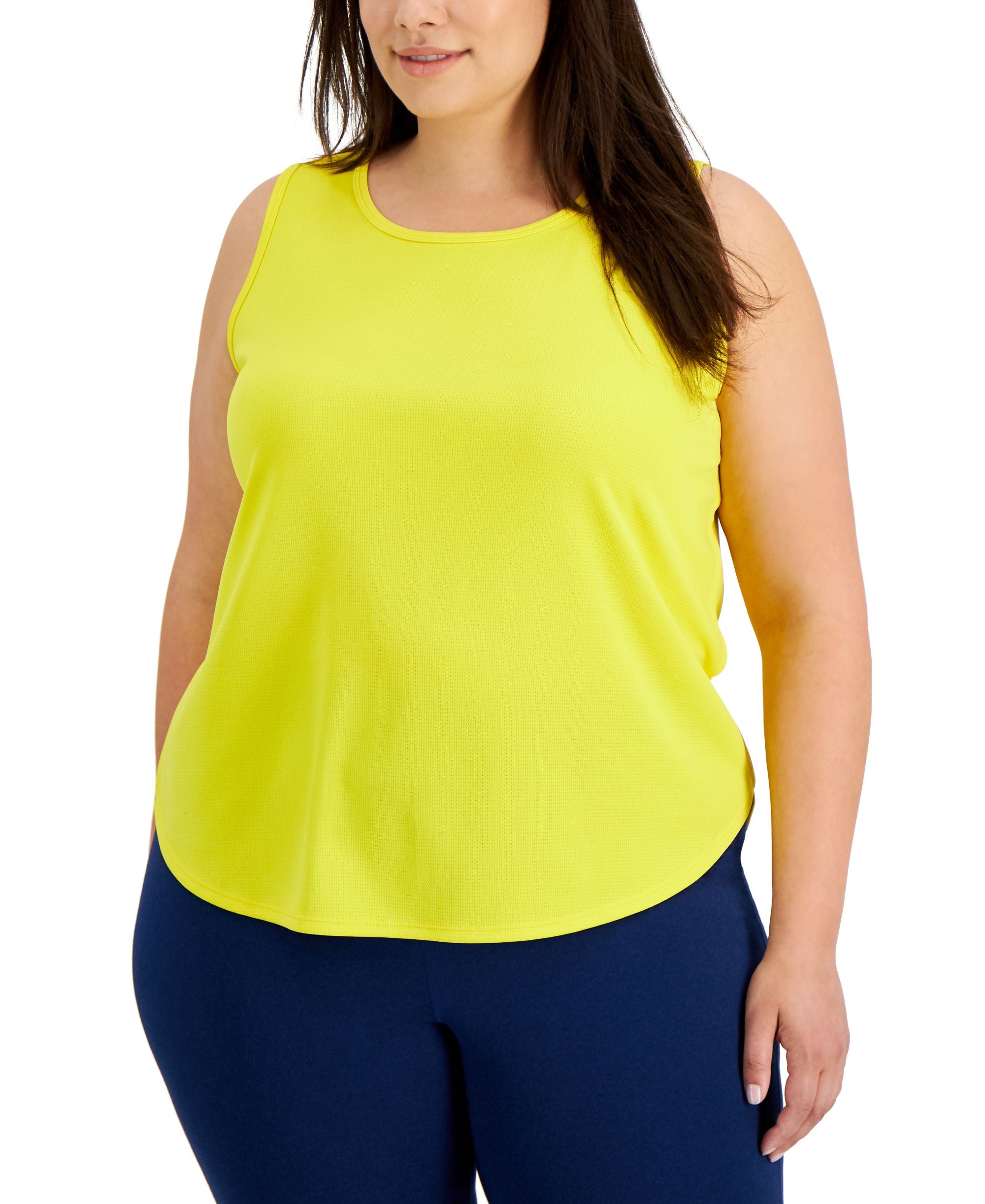 ID Ideology Plus Size Birdseye Mesh Tank Premium Top