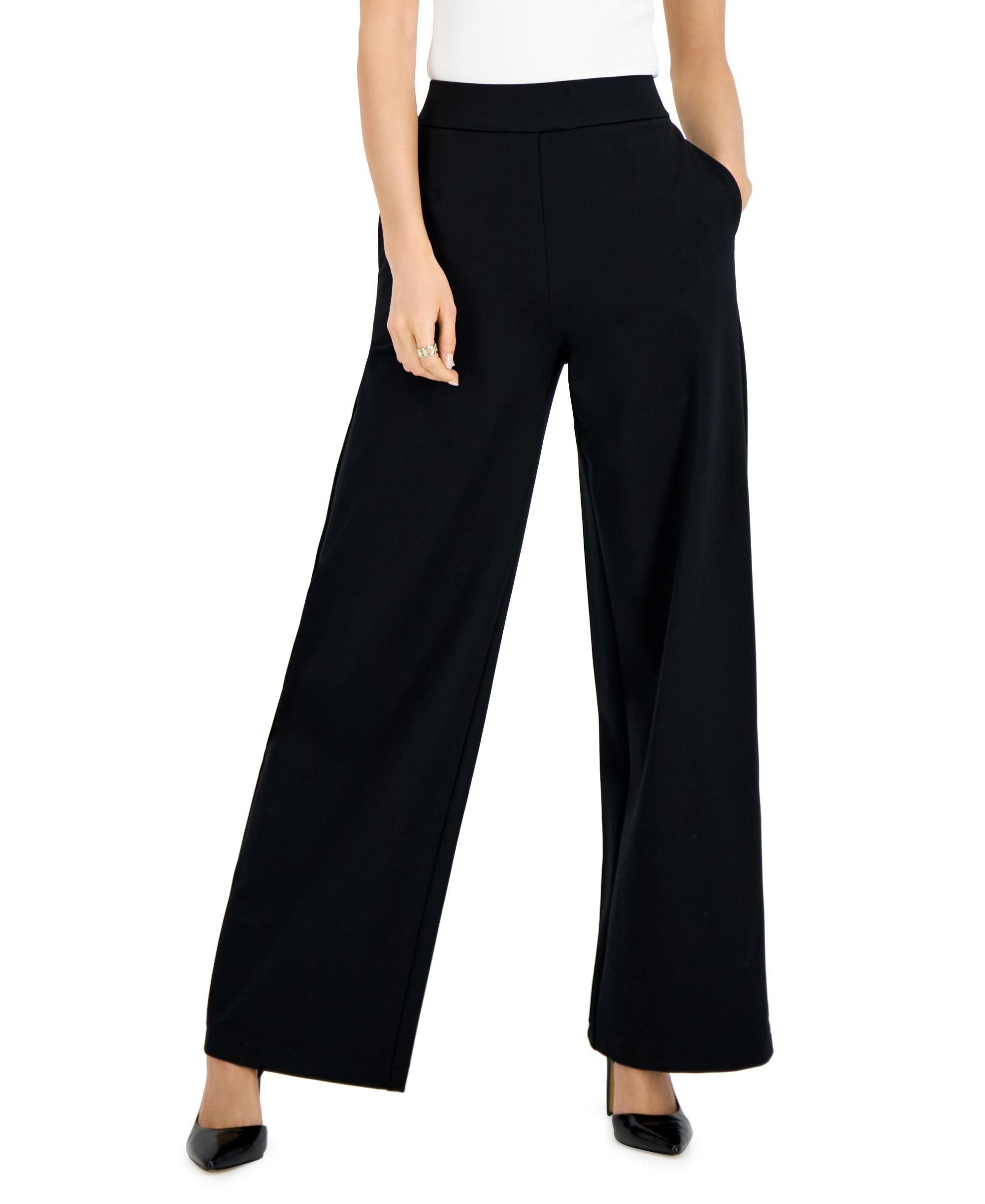 INC International Concepts Womens High Rise Wide-Leg Signature Pants