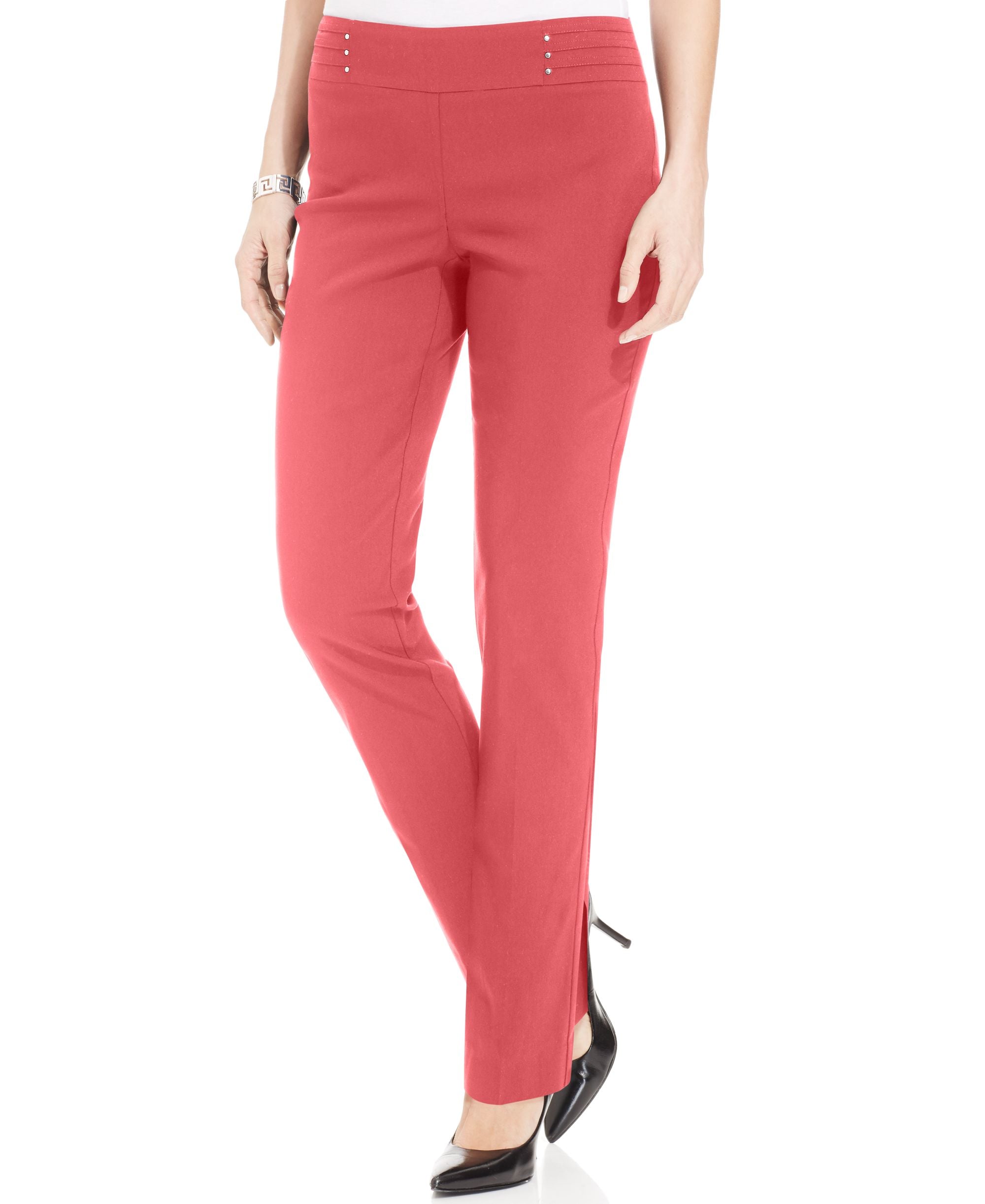 JM Collection Studded Comfort-Waist Tummy Control Signature Pants
