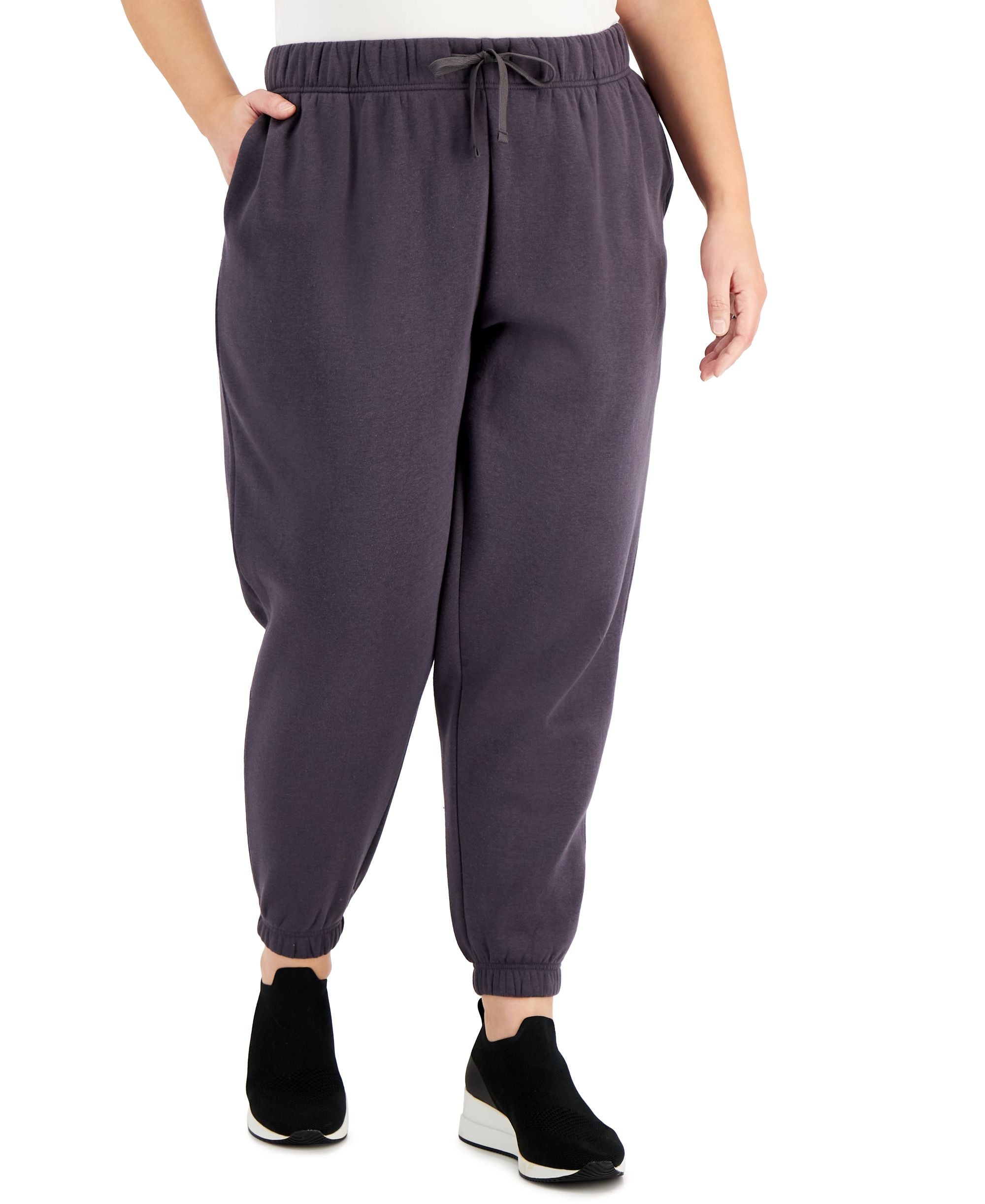 ID Ideology Plus Size Solid Fleece Jogger Signature Pants