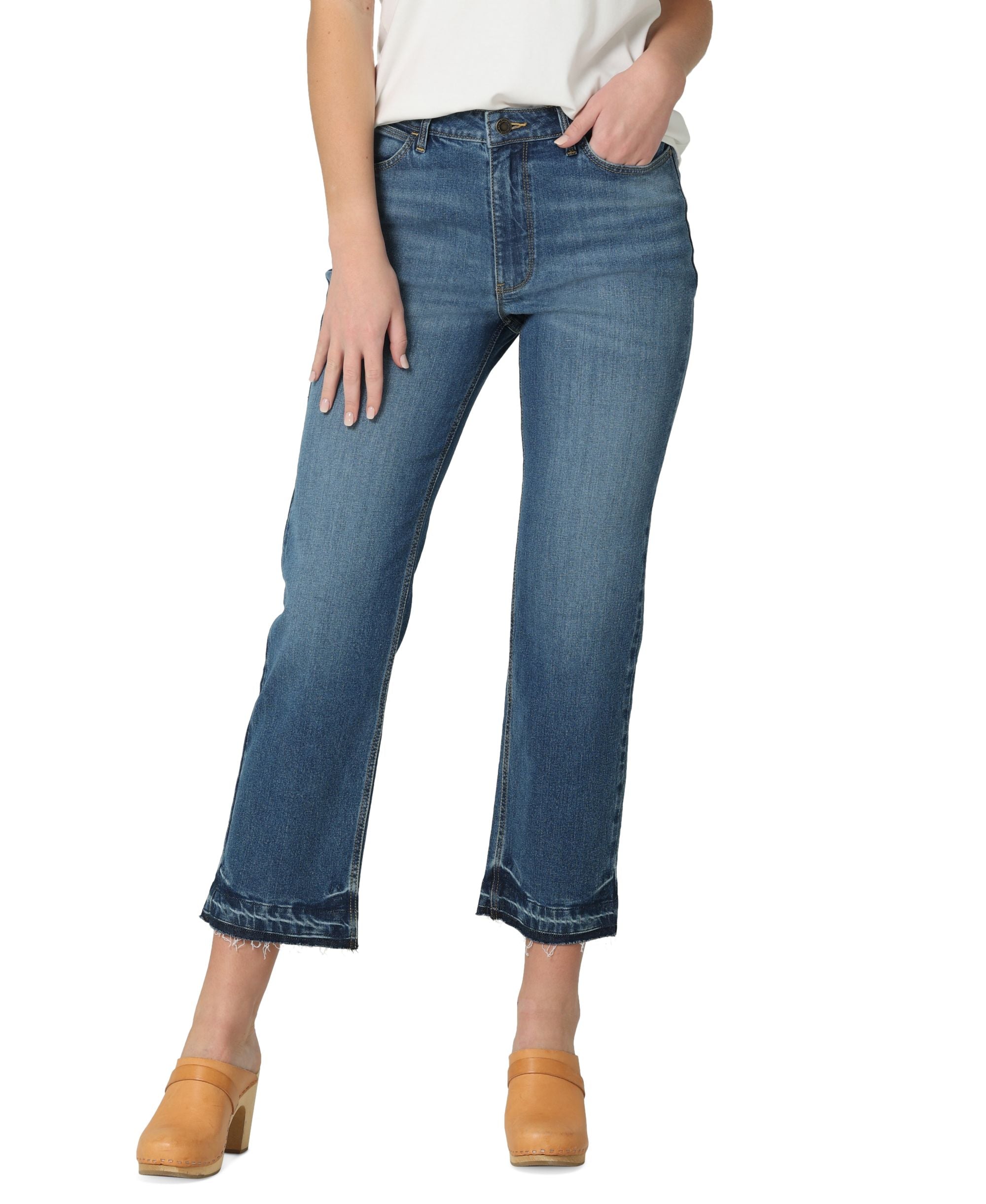 Wrangler Womens Flared Ankle Premium Jeans