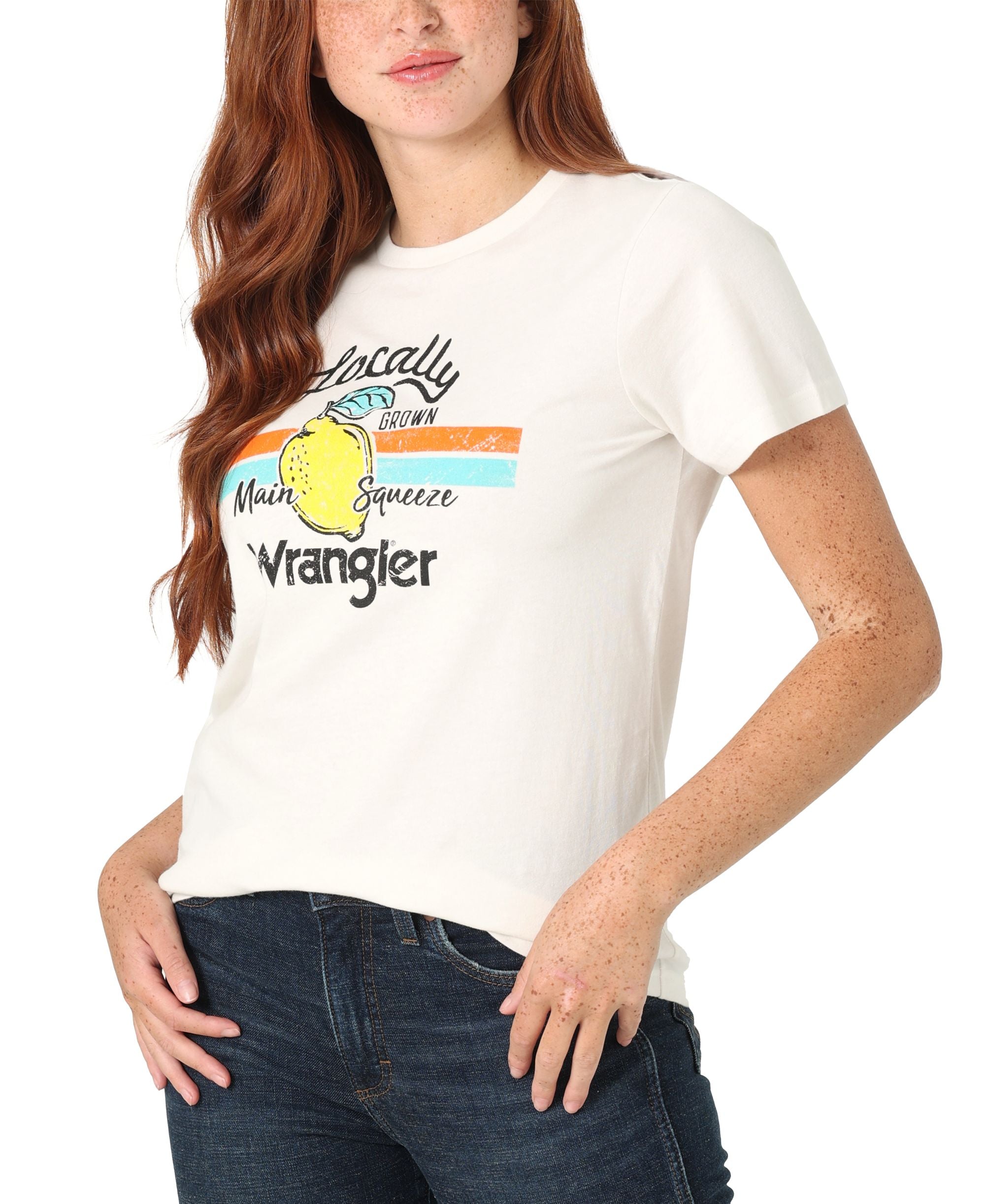 Wrangler Womens Locally Grown Logo Graphic T-Modern Shirt