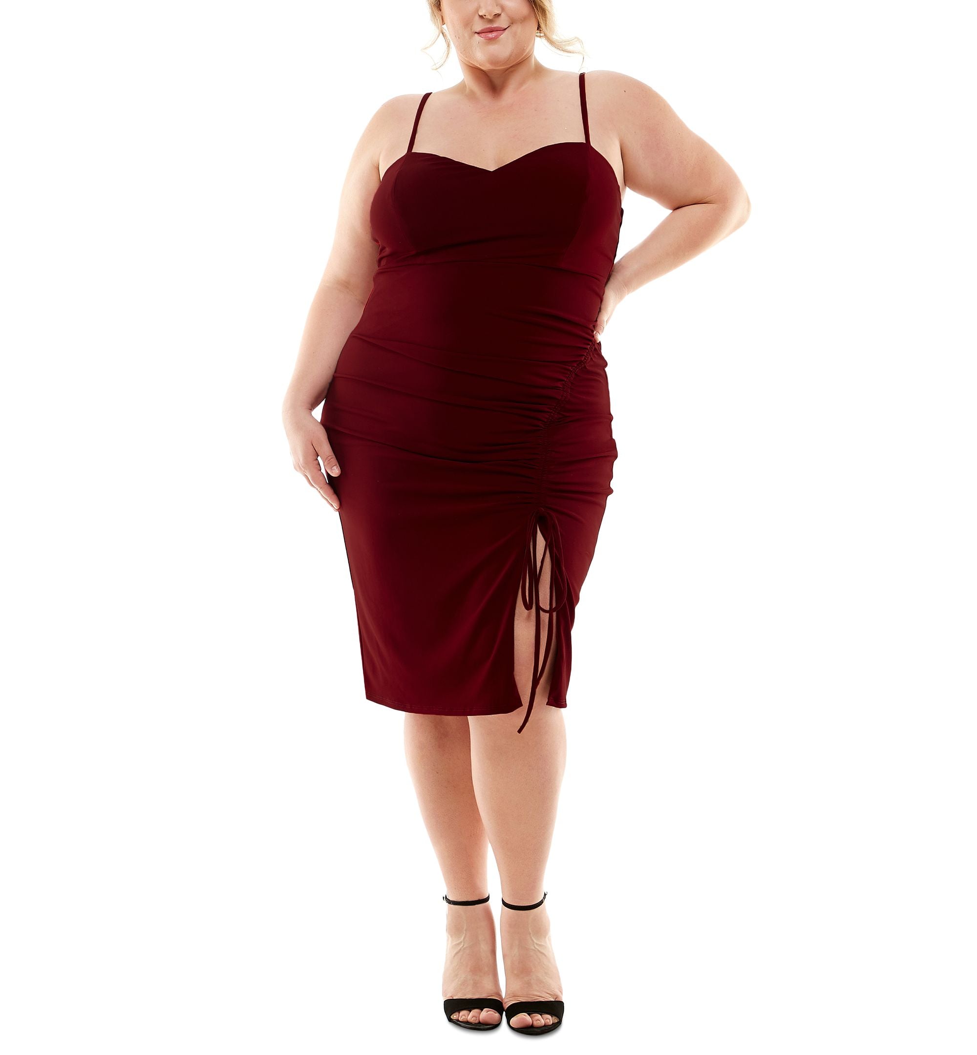 City Studios Modern Plus Size Side Cinched Dress