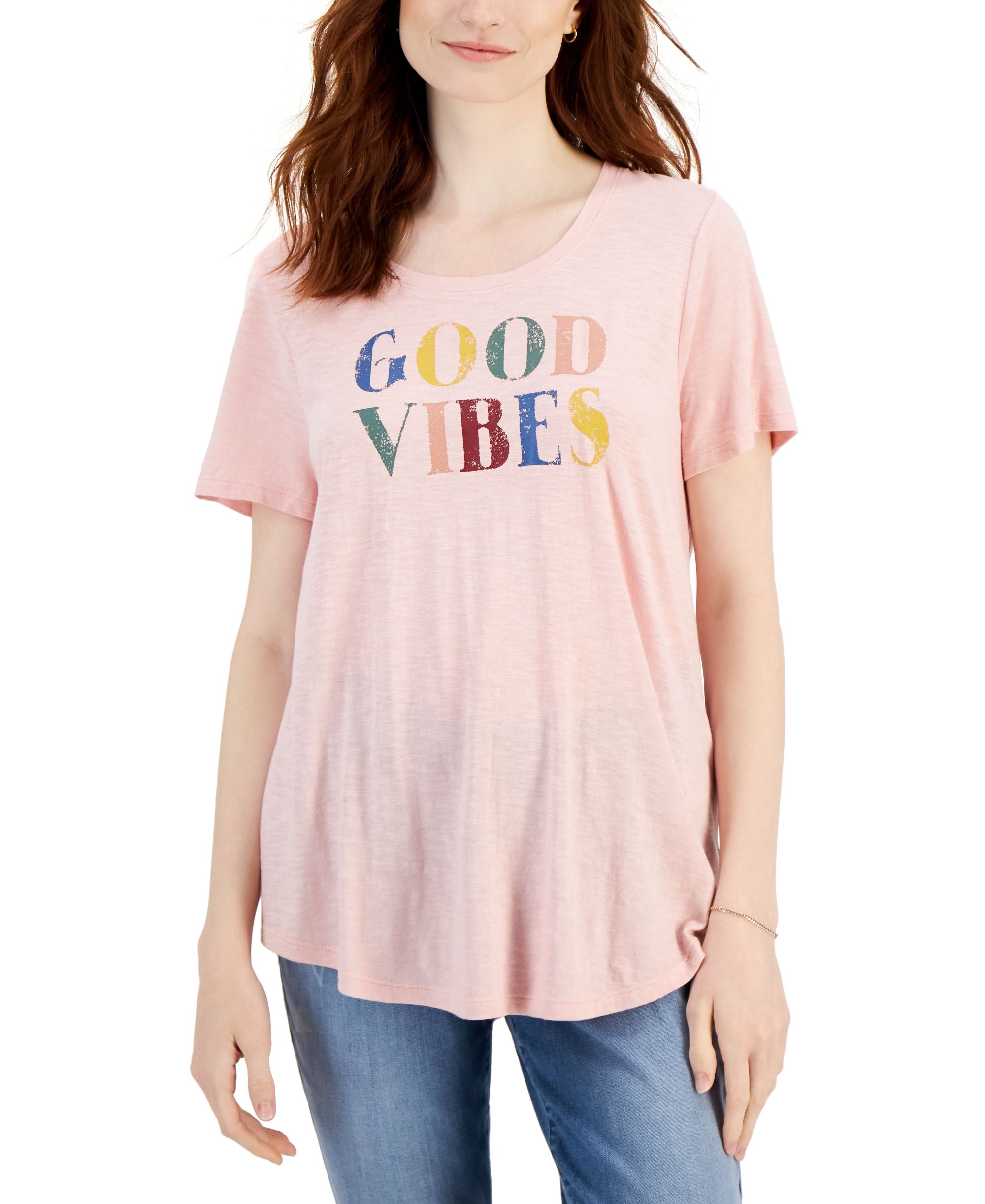 Style & Co Womens Love Graphic T-Modern Shirt