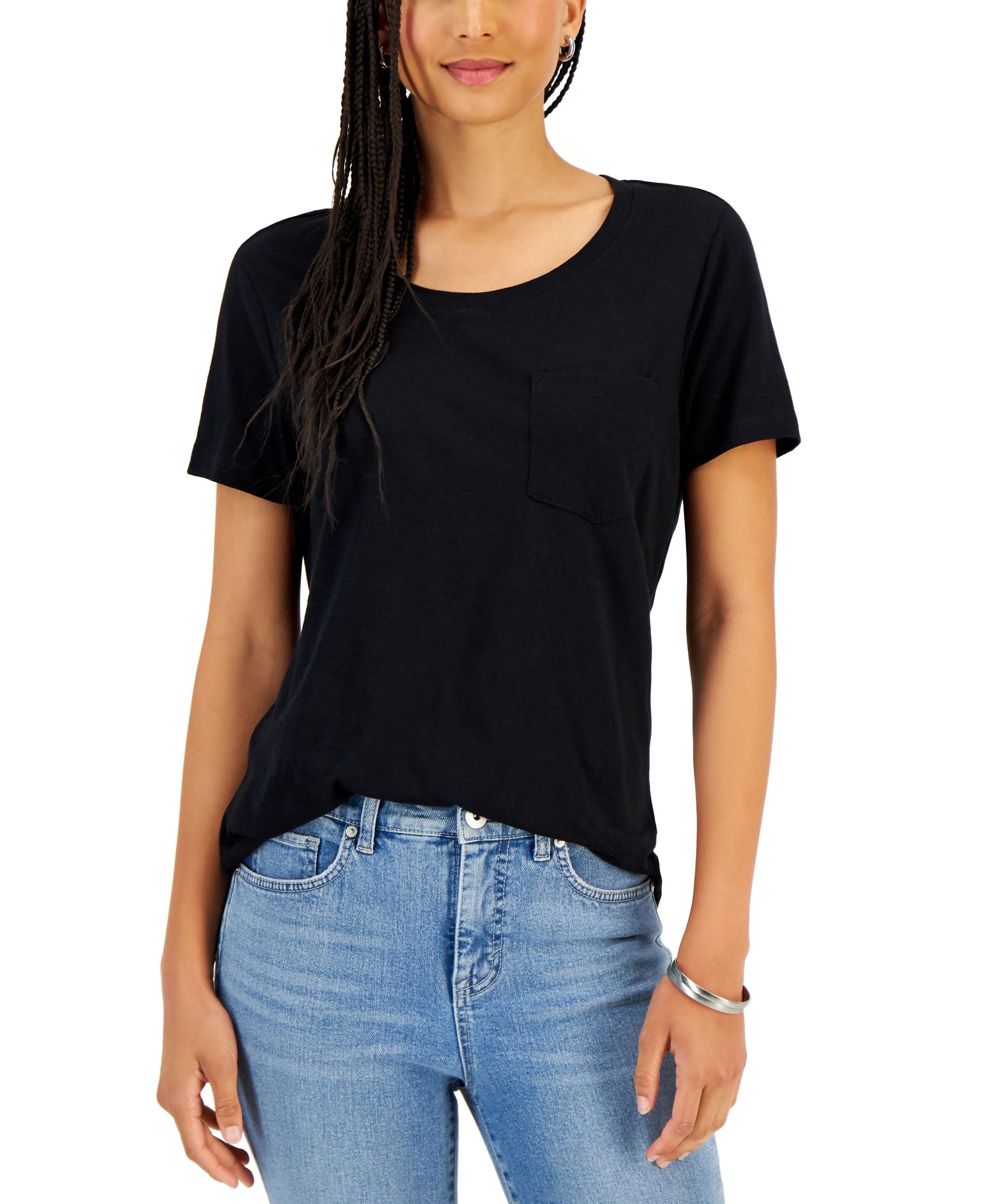 Style & Co Womens Pocket T-Modern Shirt