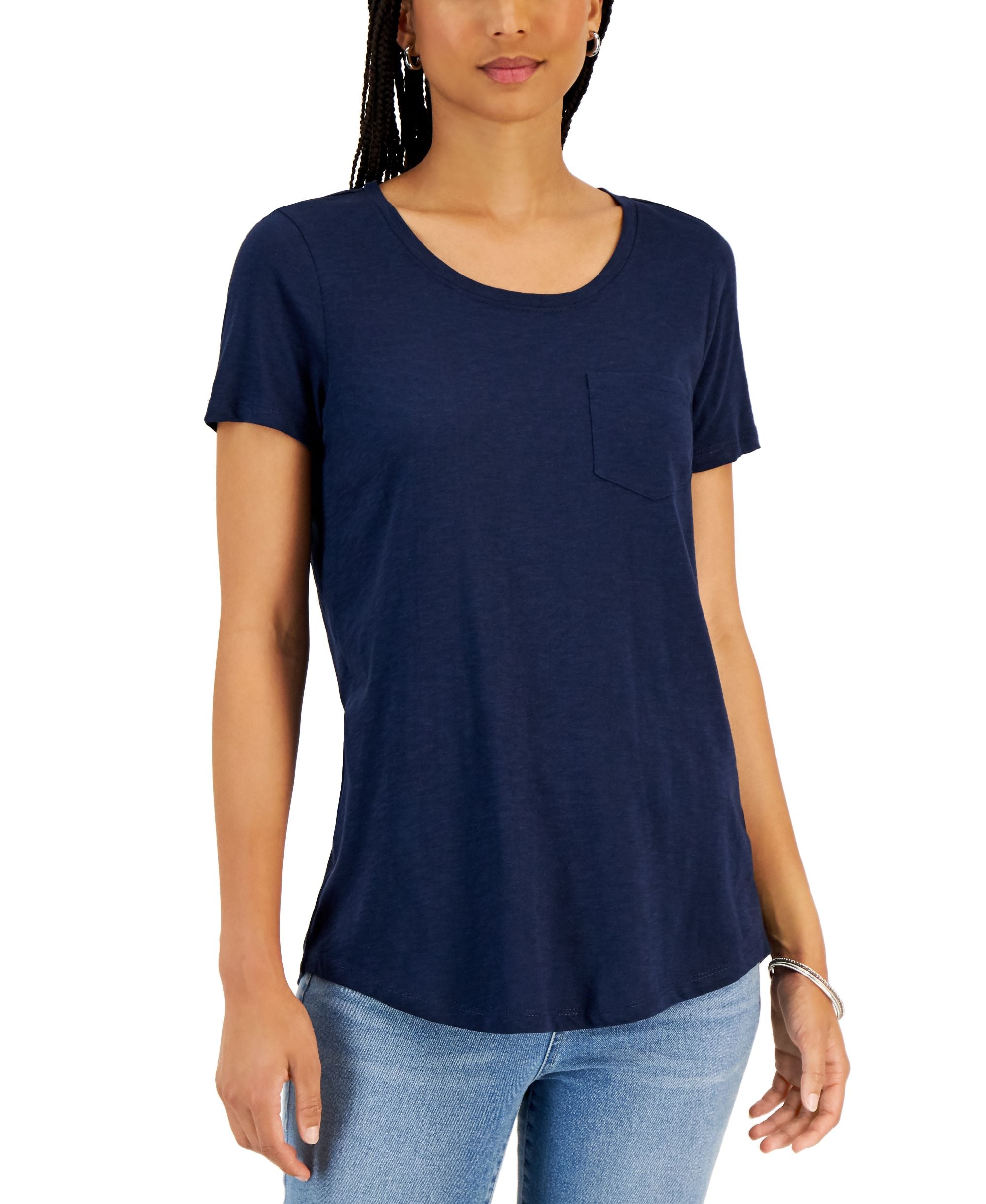 Style & Co Womens Pocket T-Modern Shirt