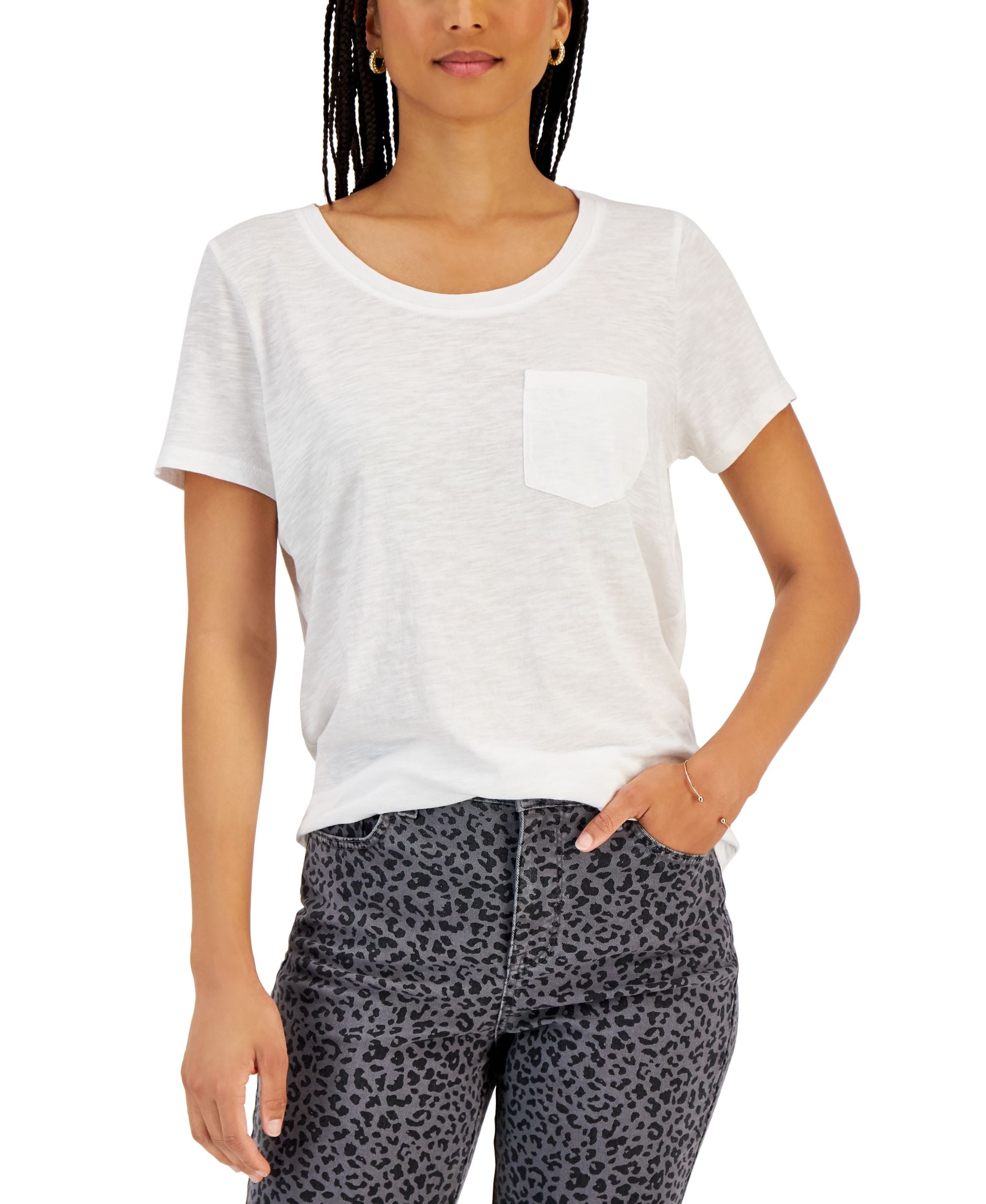 Style & Co Womens Pocket T-Modern Shirt