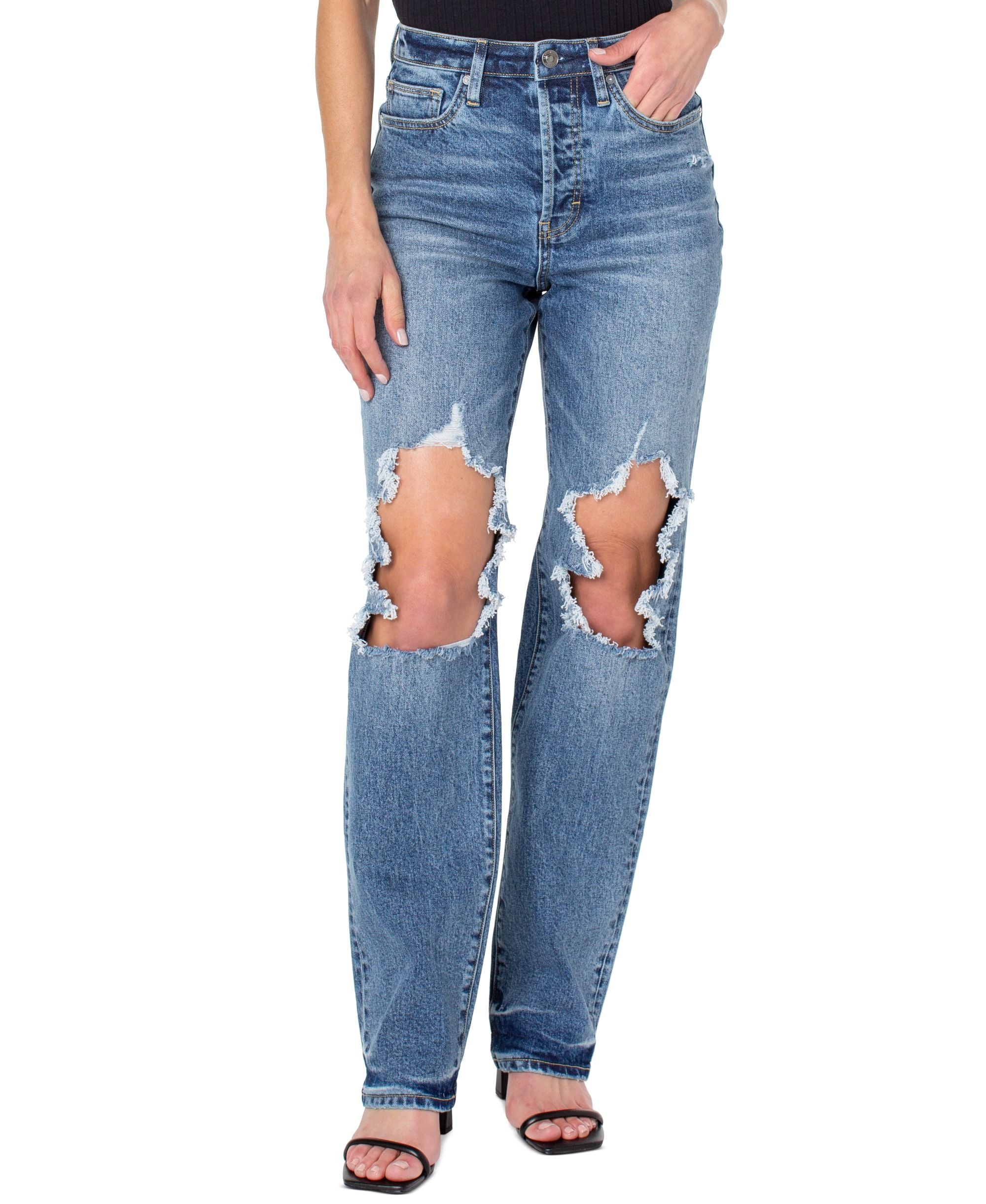Earnest Sewn Womens Parker 90s Full Length Denim Premium Jeans