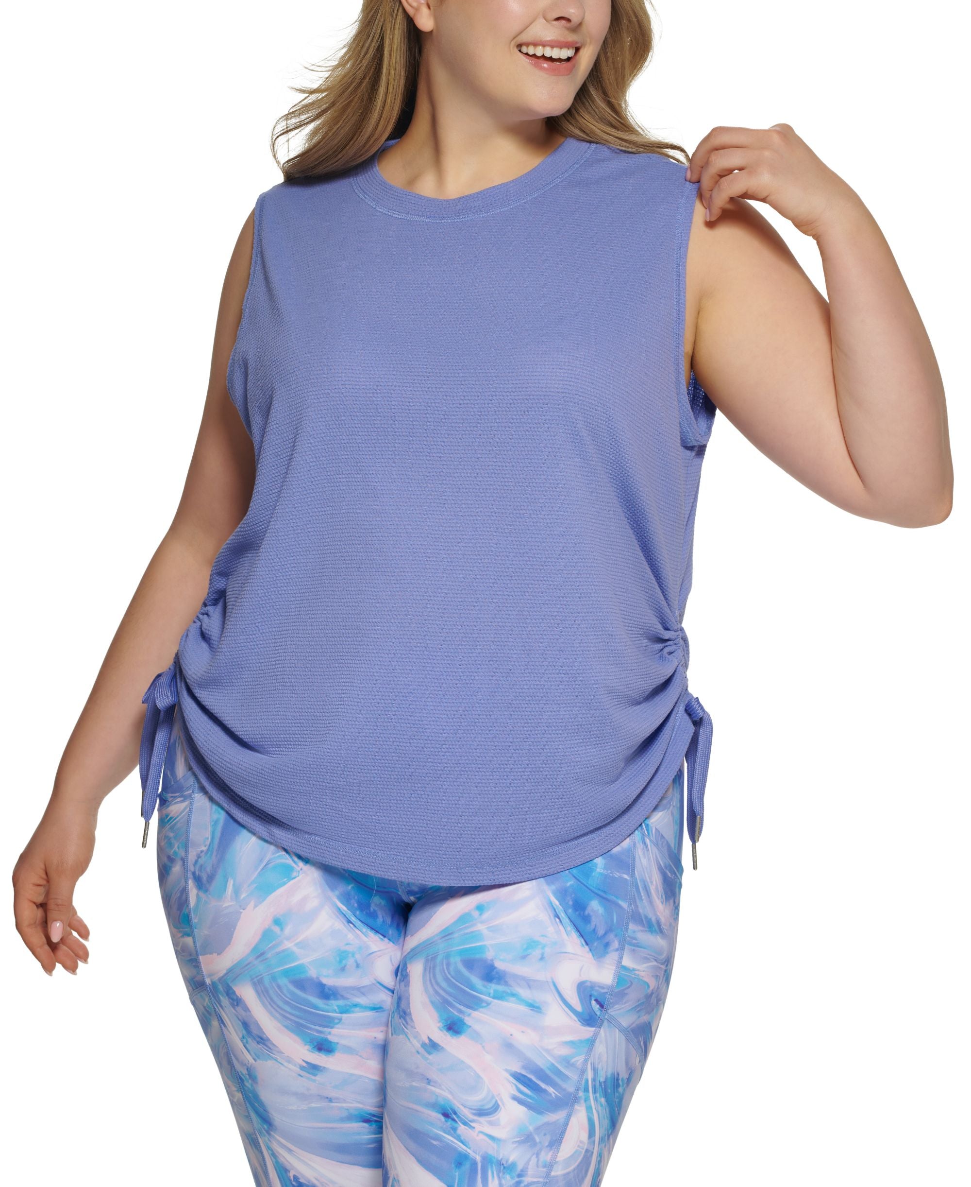 Calvin Klein Performance Plus Size Tie Hem Tank Premium Top