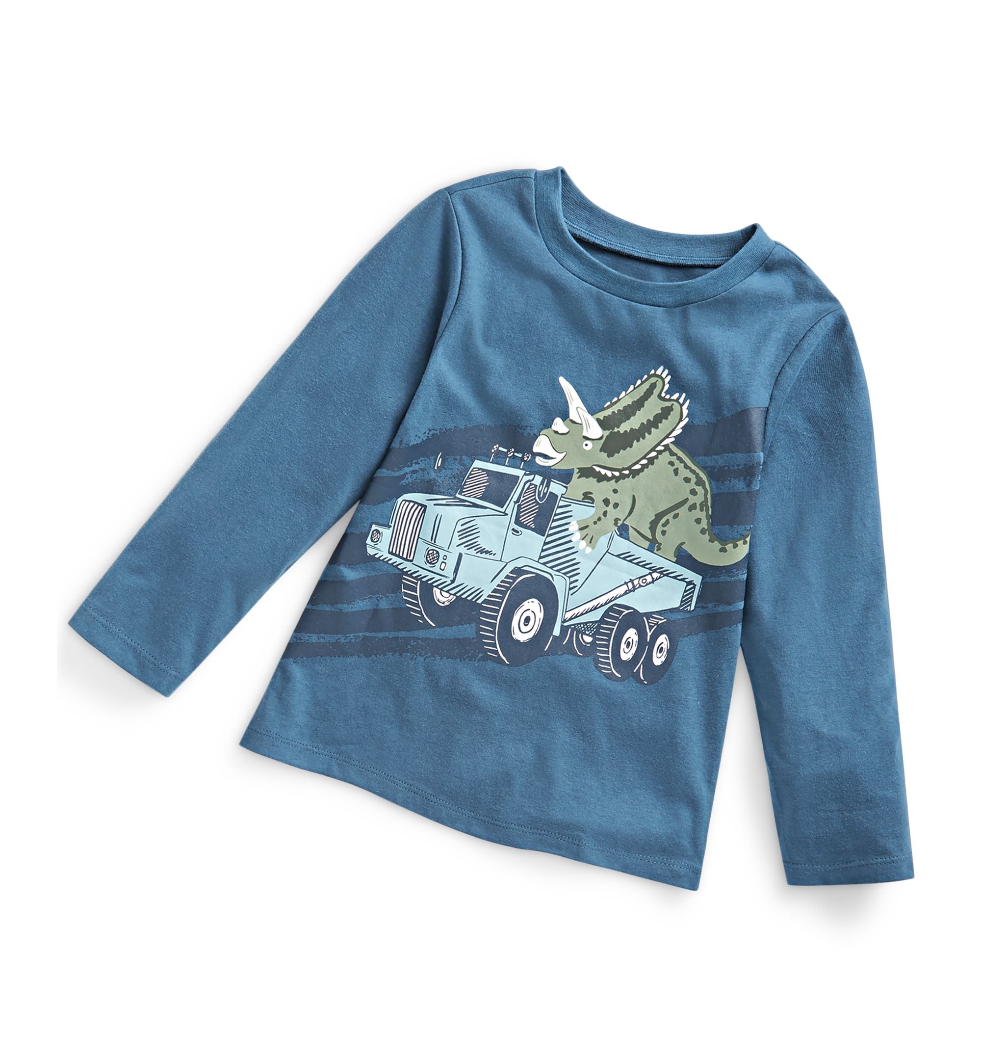 First Impressions Baby Boys Triceratops Truck Long-Sleeve T-Modern Shirt