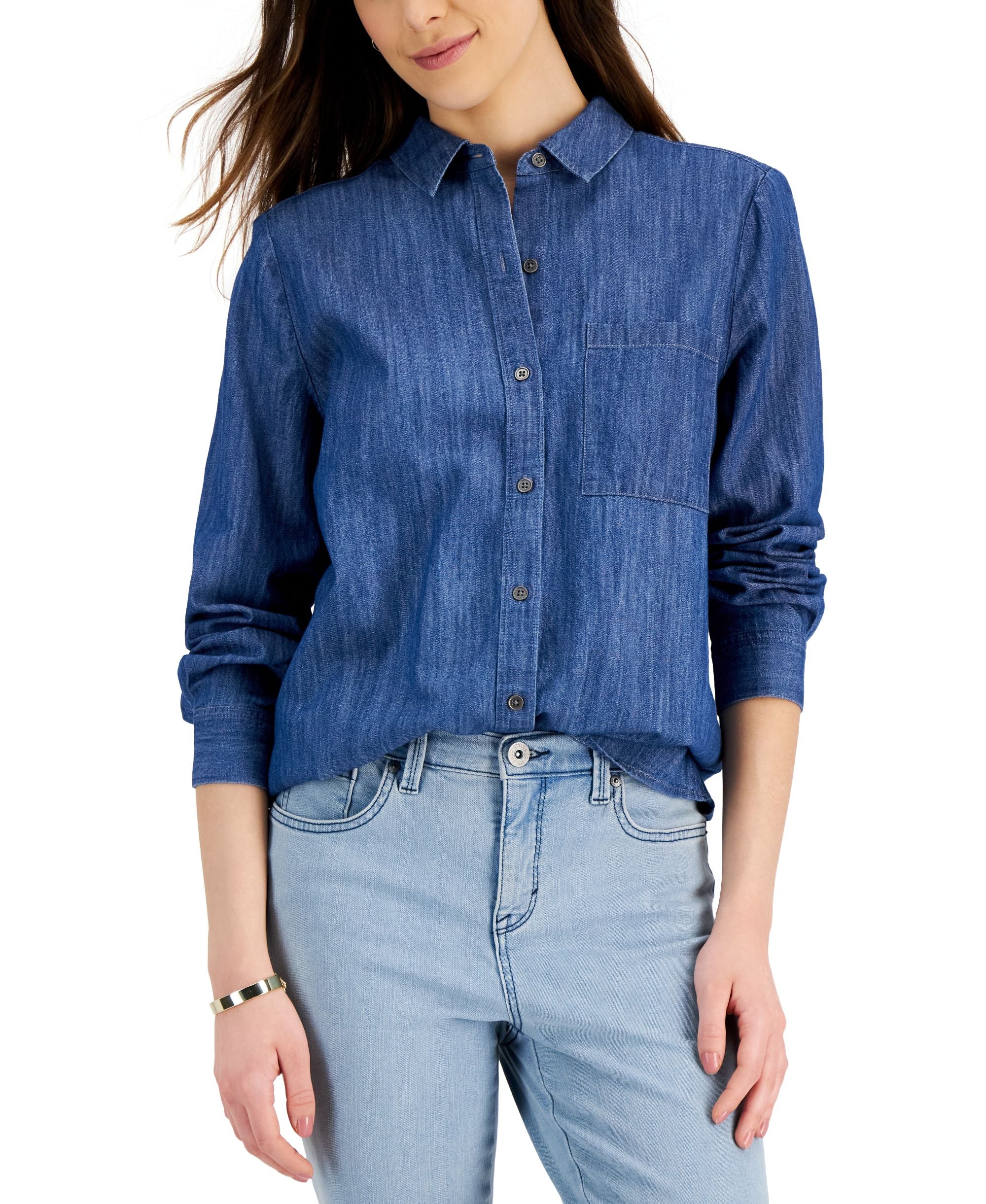 Style & Co Womens Cotton Modern Shirt
