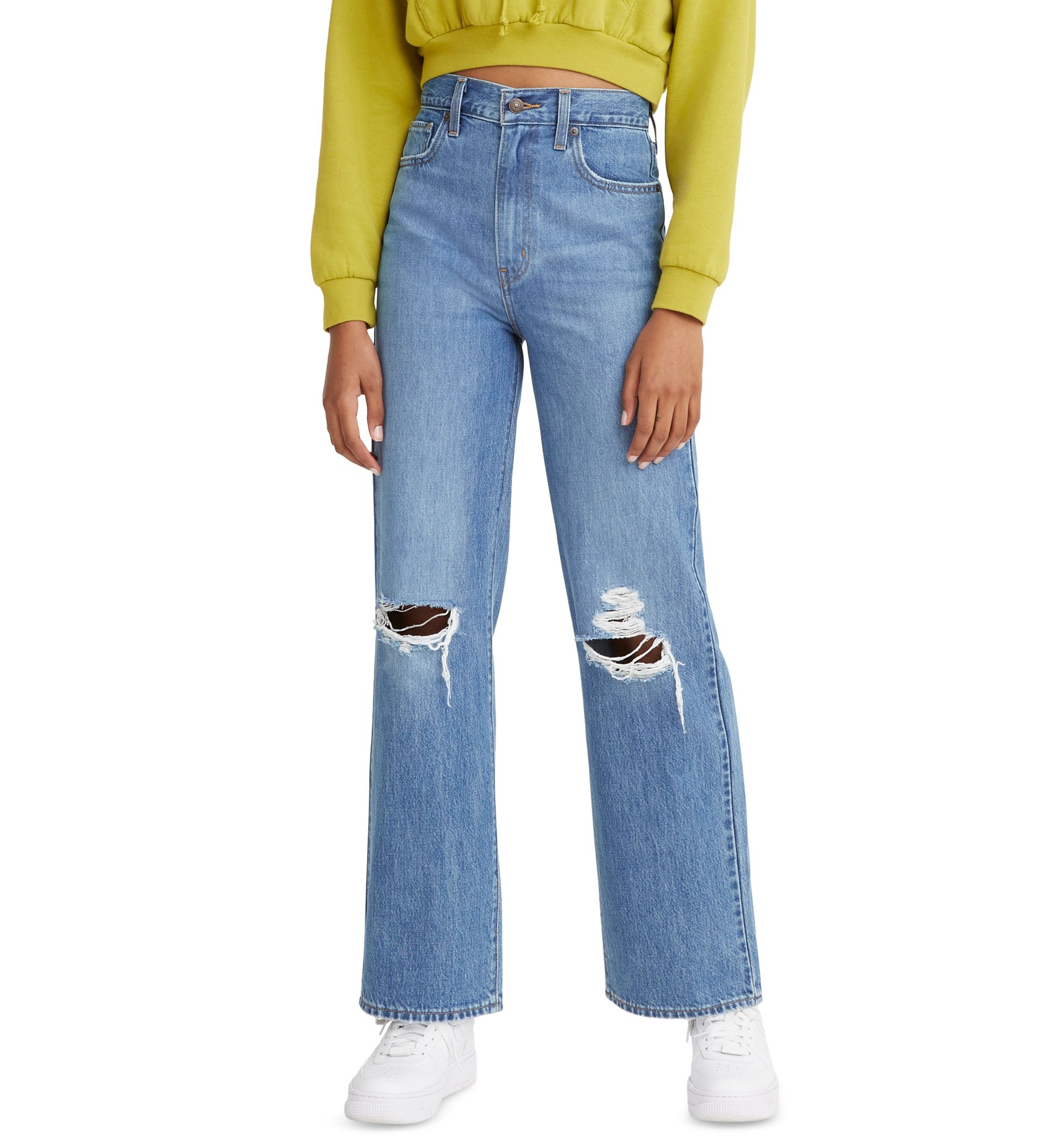 Women's High-Waisted Straight Premium Jeans