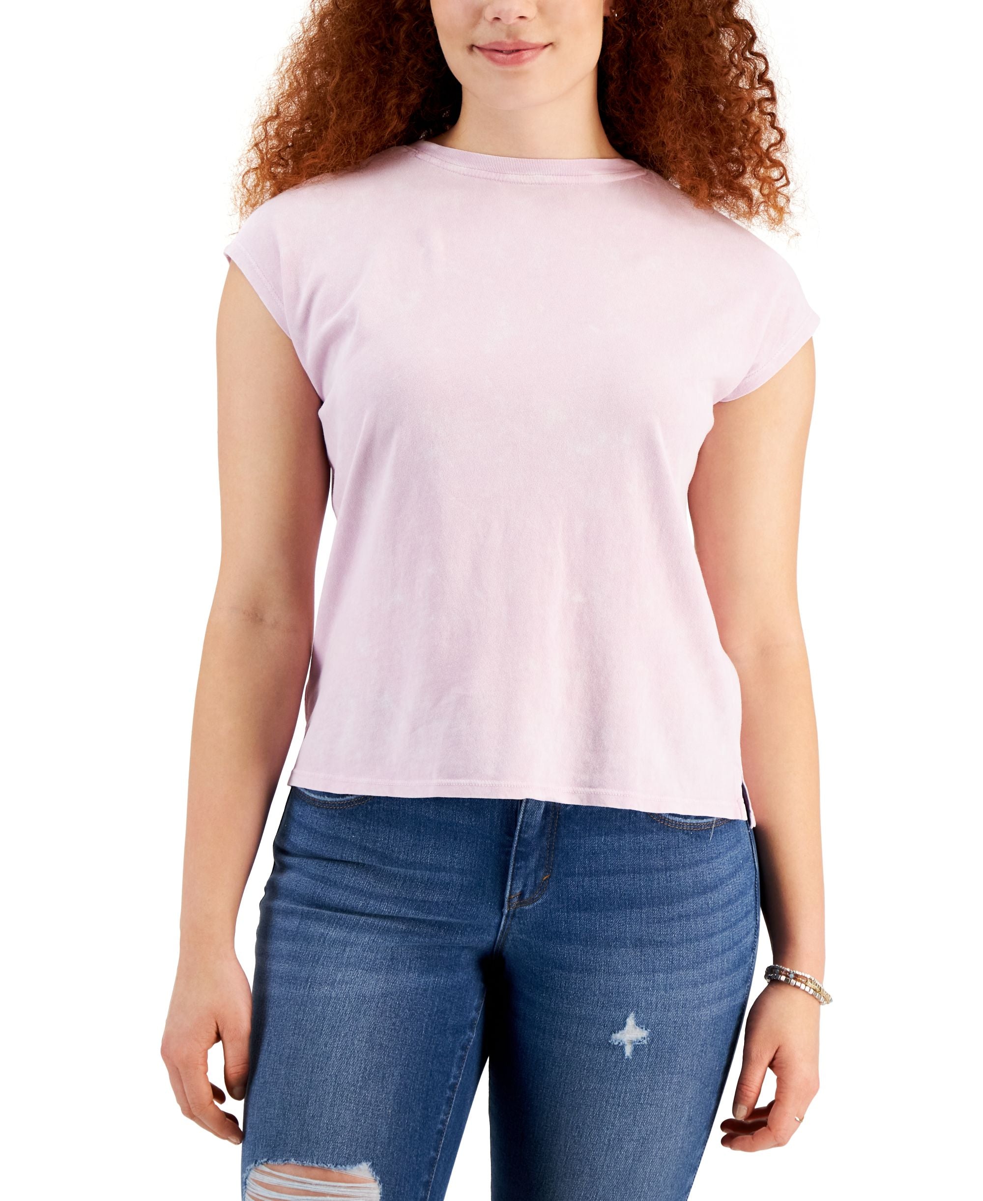 Style & Co Womens Cotton Crewneck T-Modern Shirt