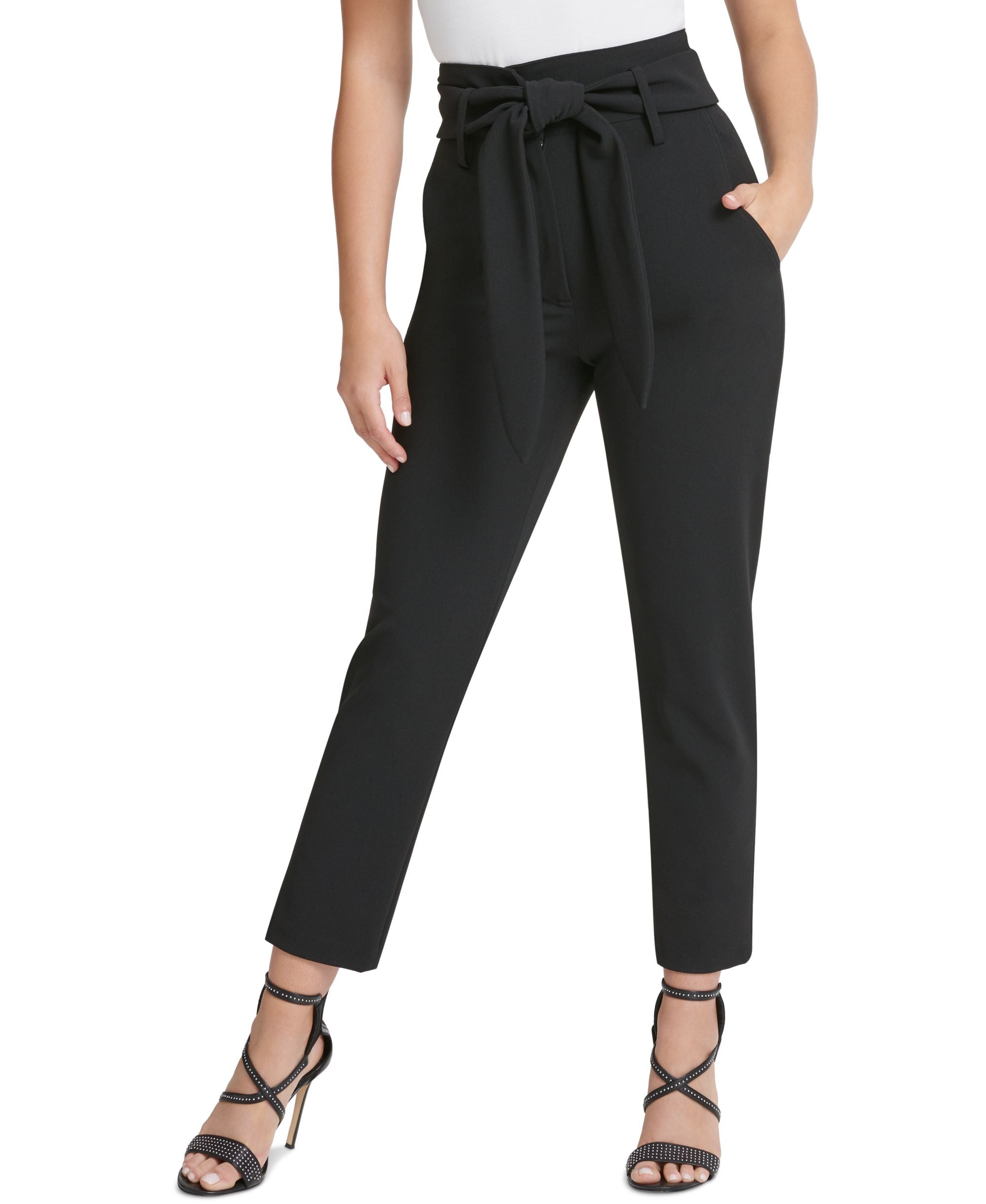 Petite Tie-Waist Signature Pants