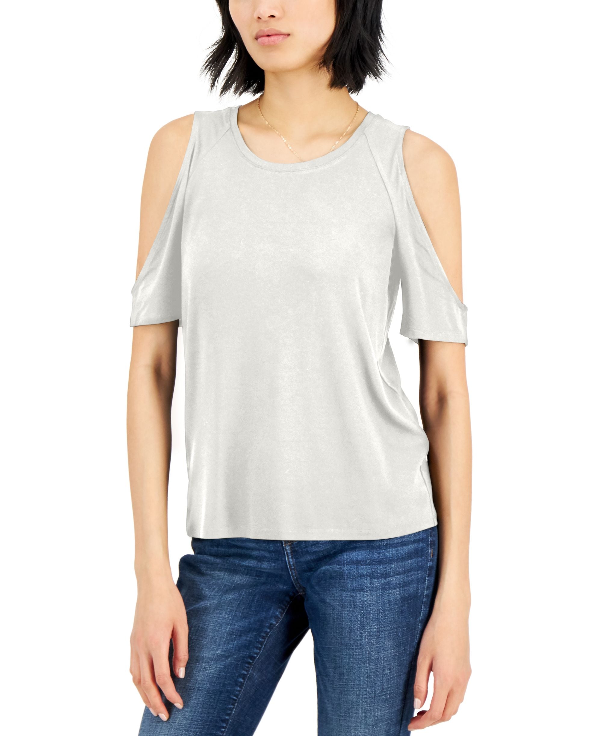 INC International Concepts Womens Cold Shoulder T-Modern Shirt