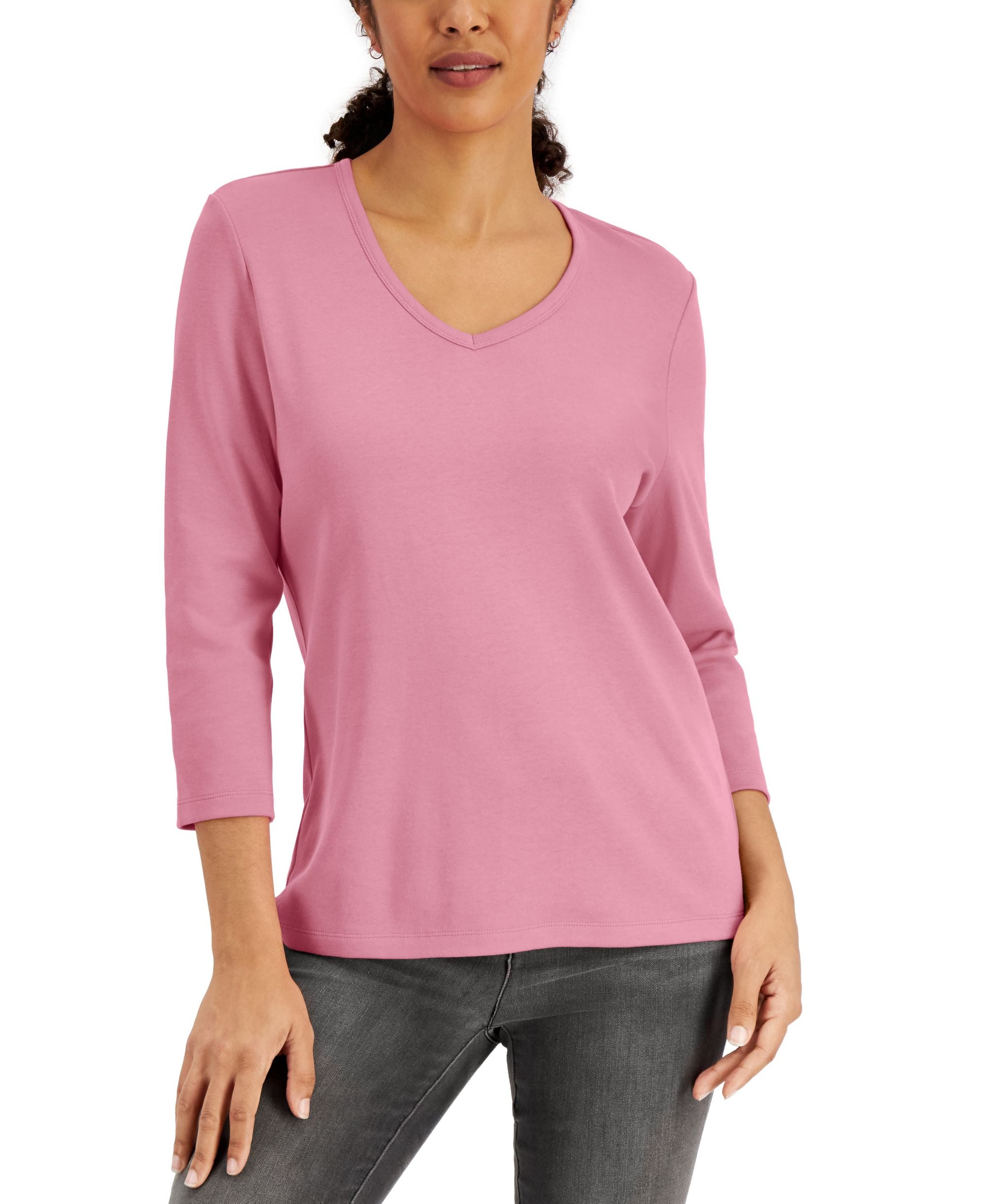 V-Neck 3/4-Sleeve Premium Top