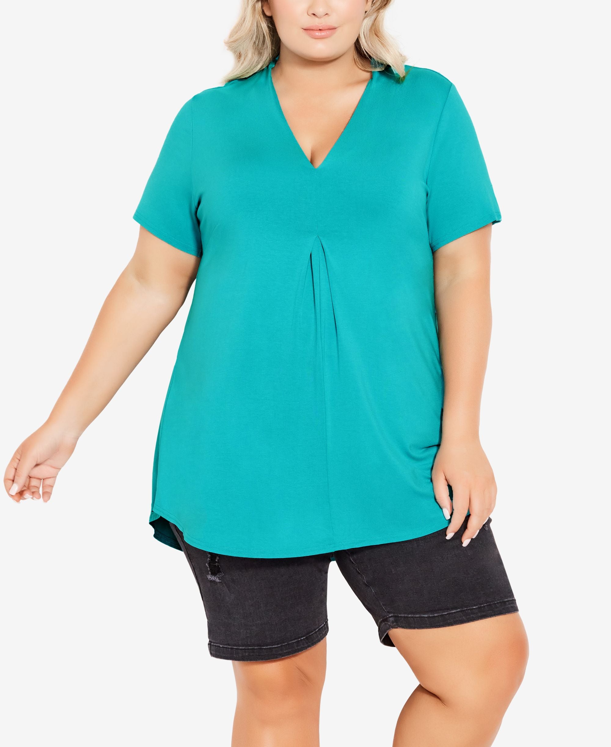 Plus Size Kaylie High Low Premium Top