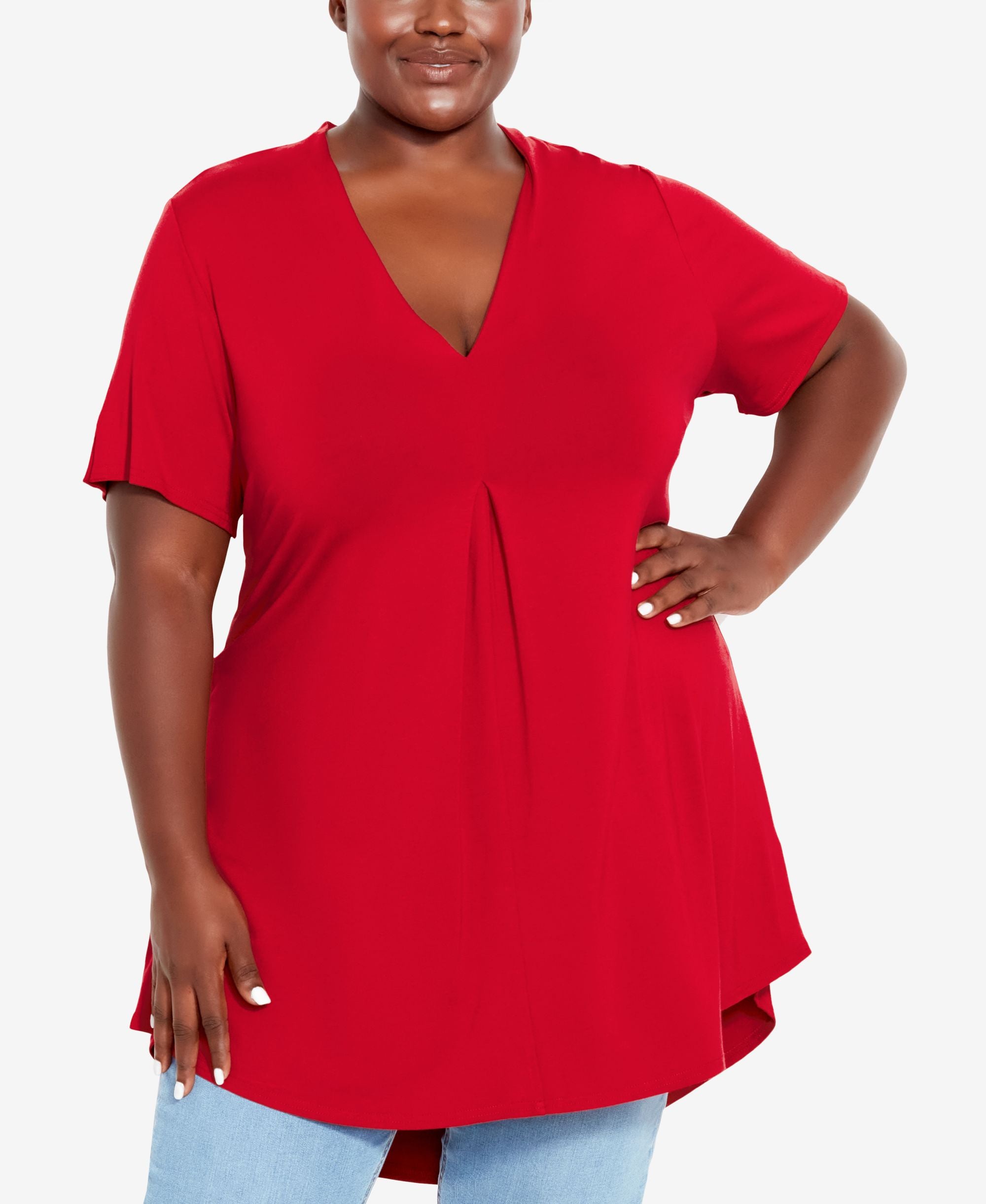 Plus Size Kaylie High Low Premium Top